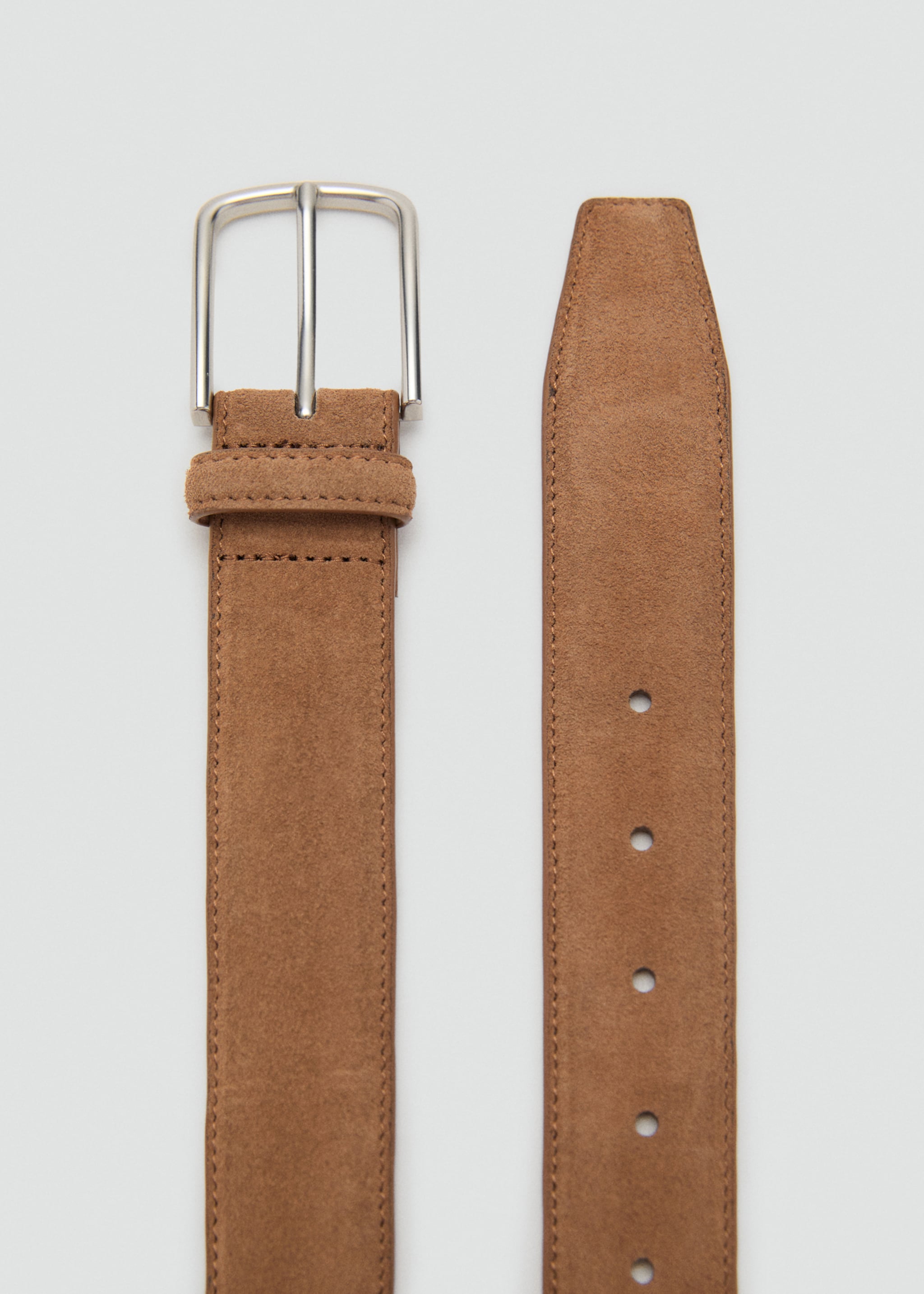 Suede leather belt - Medium plane
