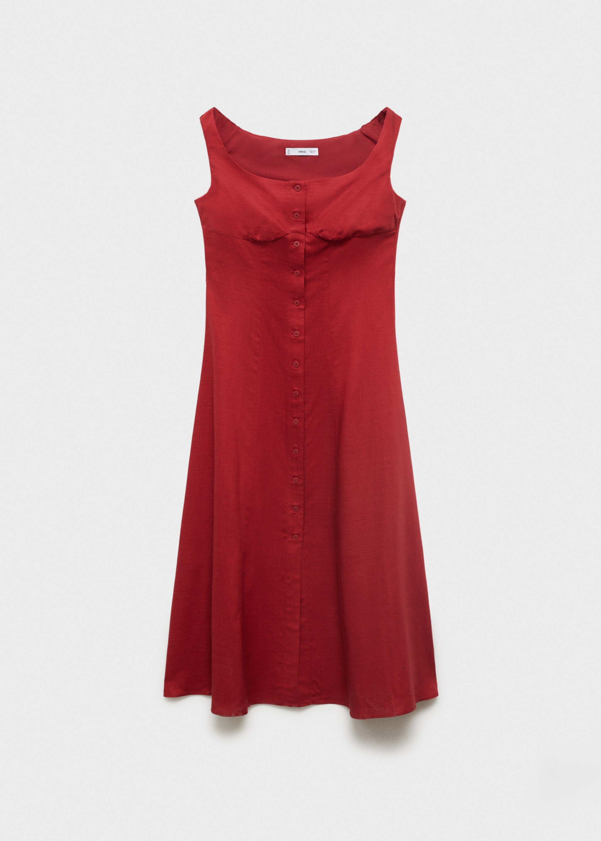 Linen-blend dress with buttons - Article without model
