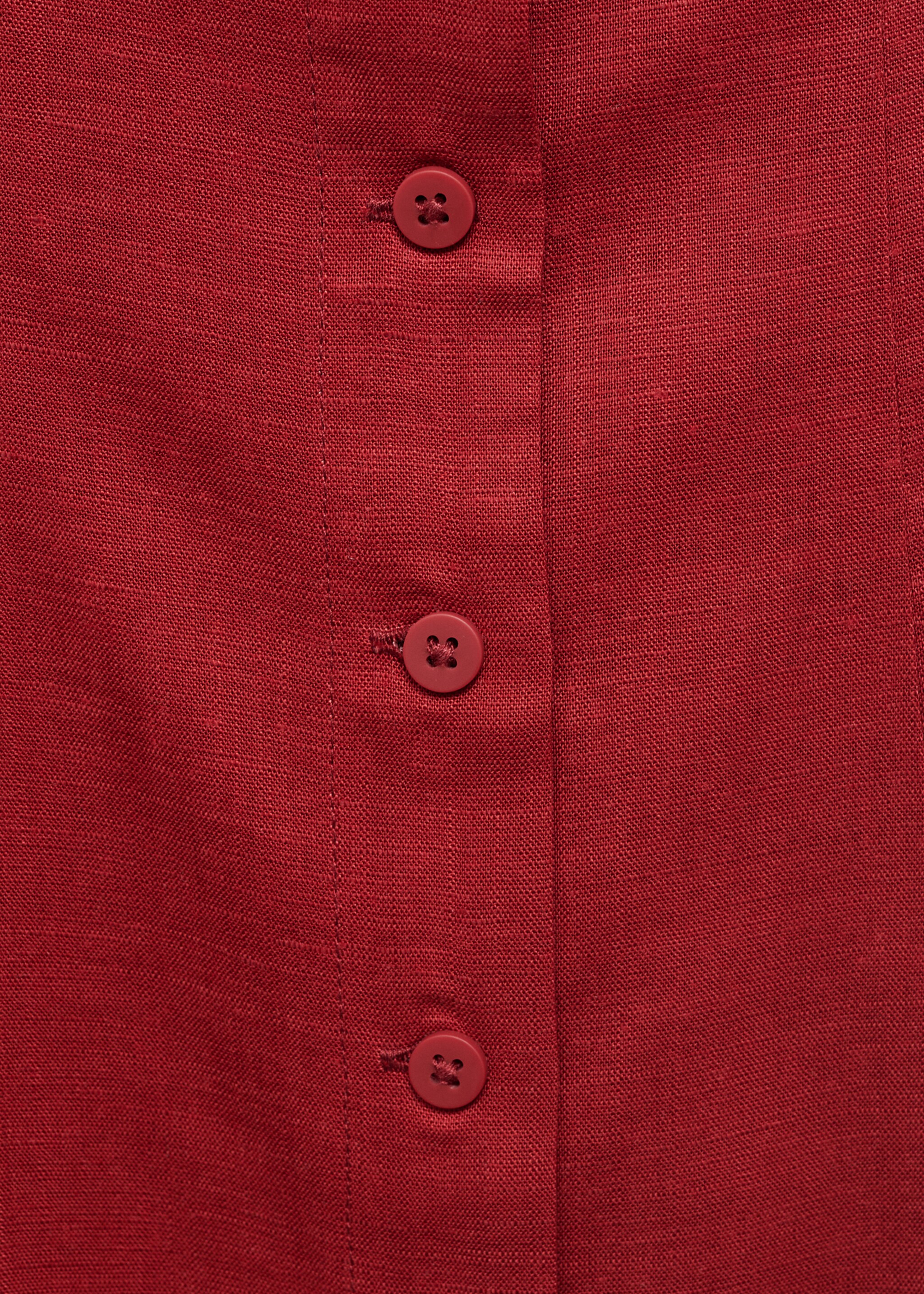 Linen-blend dress with buttons - Details of the article 0