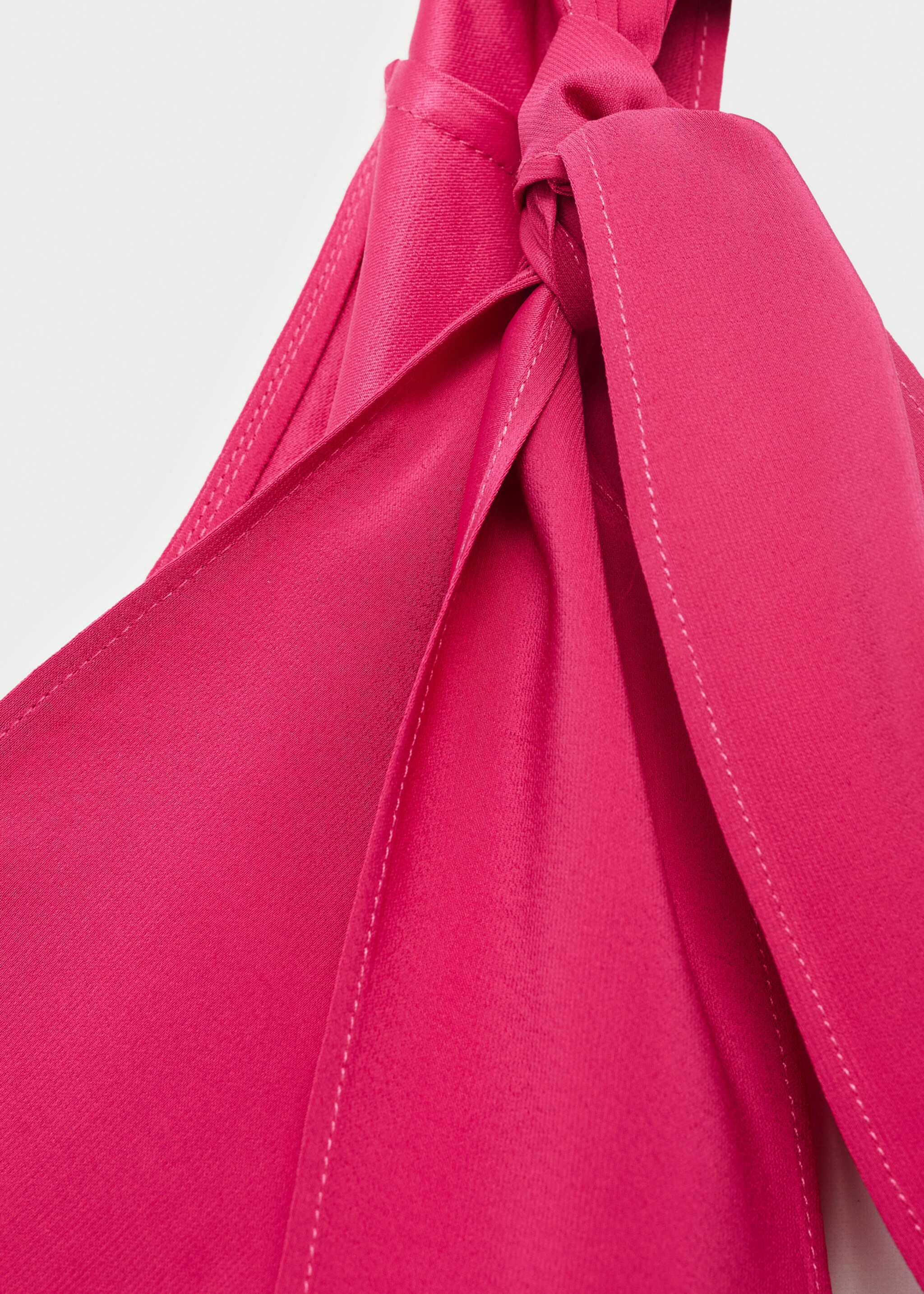 Asymmetrical dress with knot strap - Details of the article 0