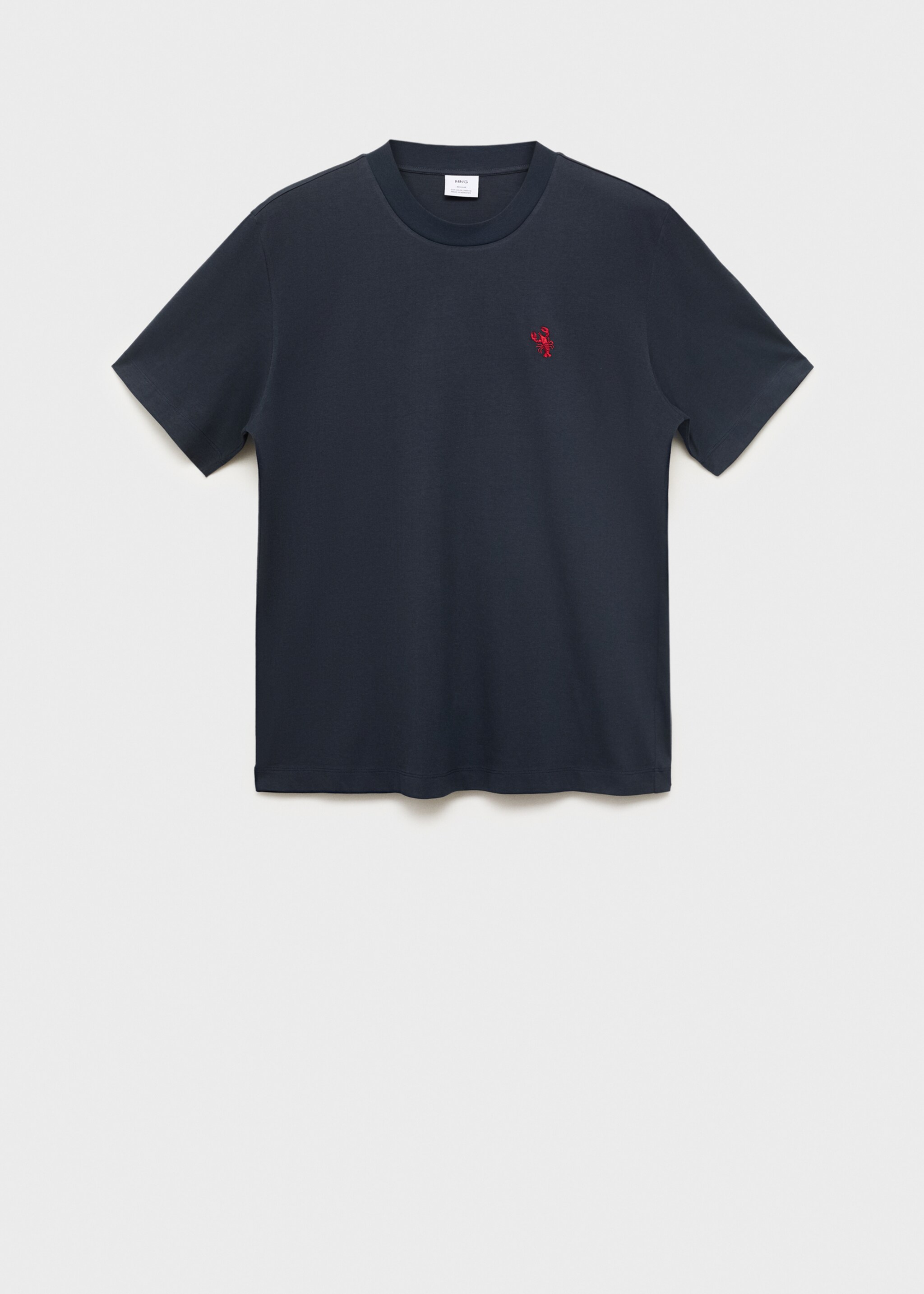 100% cotton t-shirt with embroidered detail - Article without model