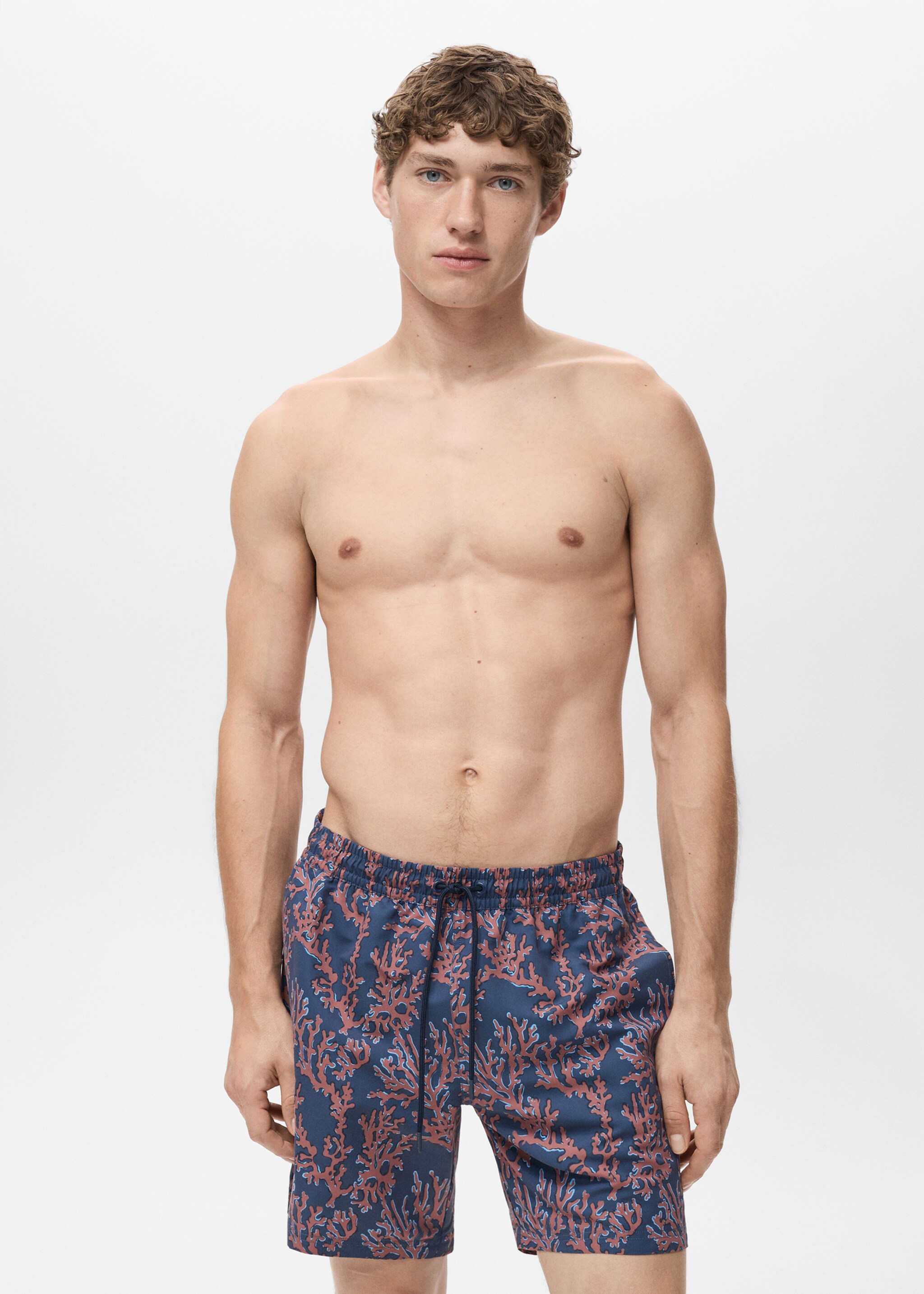 Swimsuit with coral print - Medium plane