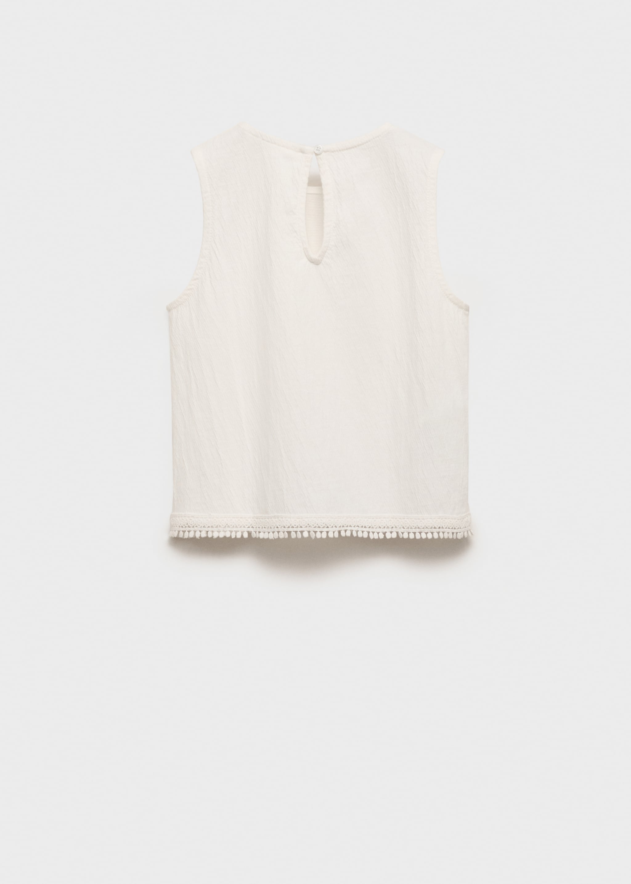 Textured embroidered t-shirt - Reverse of the article