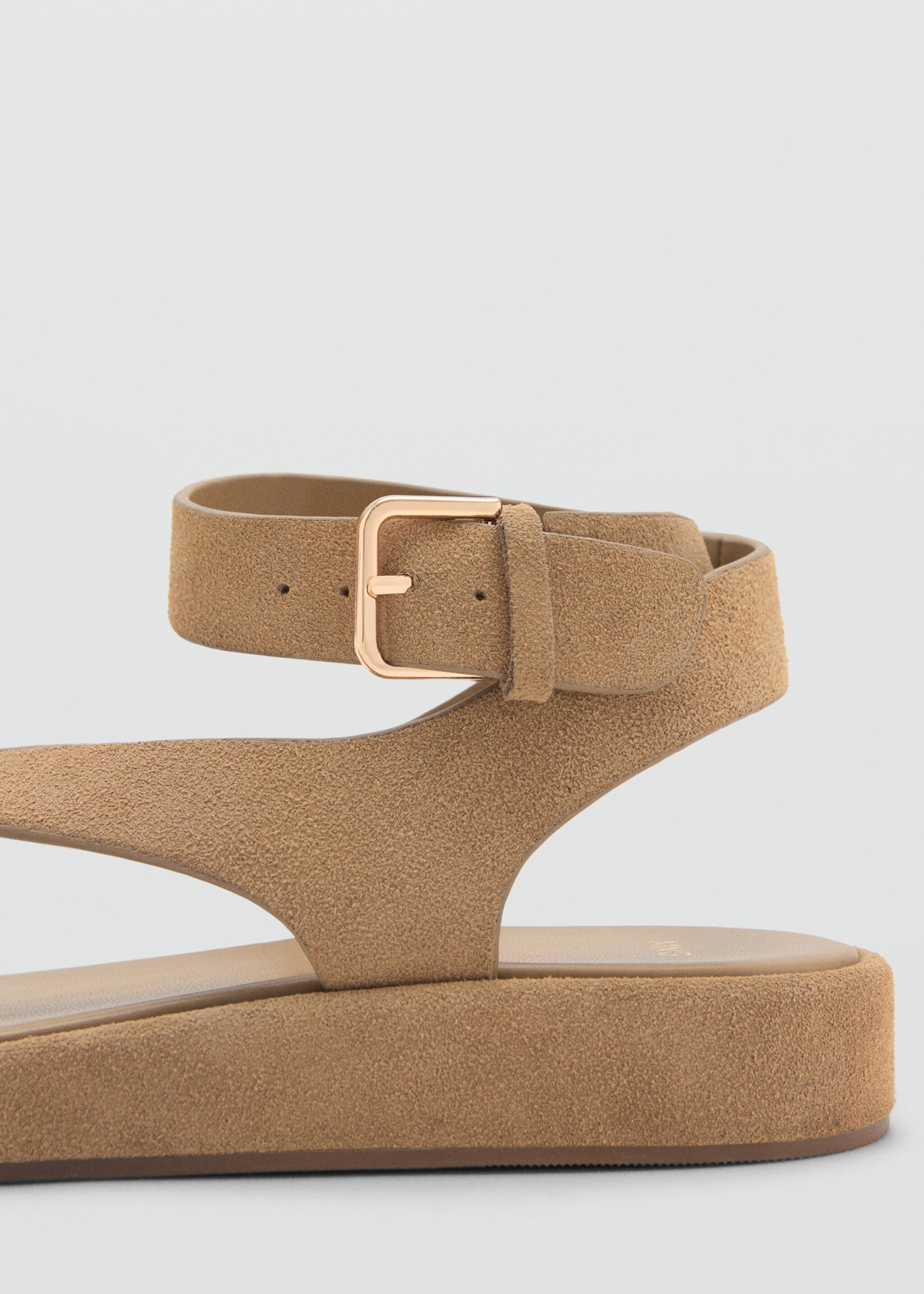 Split leather sandals with buckle - Details of the article 1