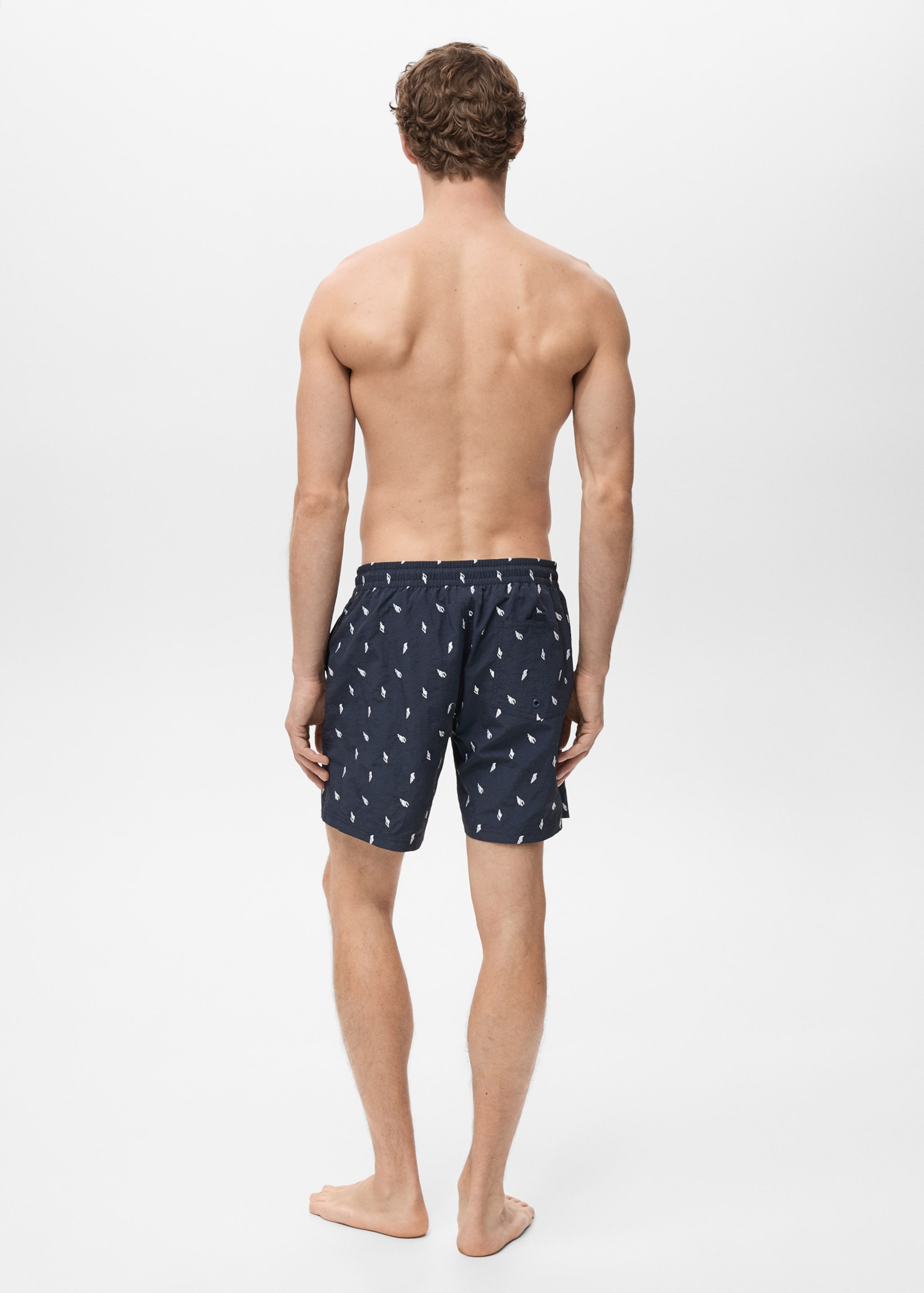 Seashell print swimsuit - Reverse of the article