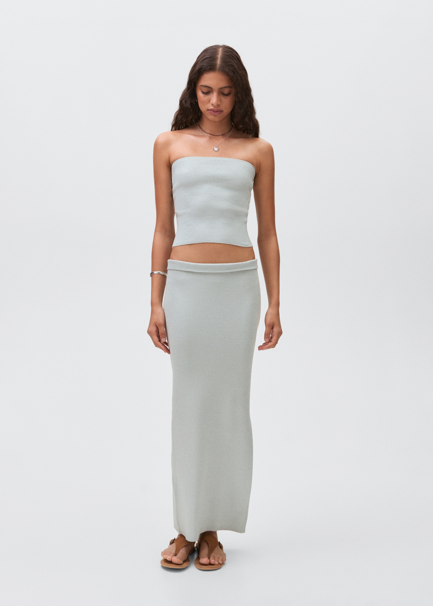 Strapless knitted top - Details of the article 4