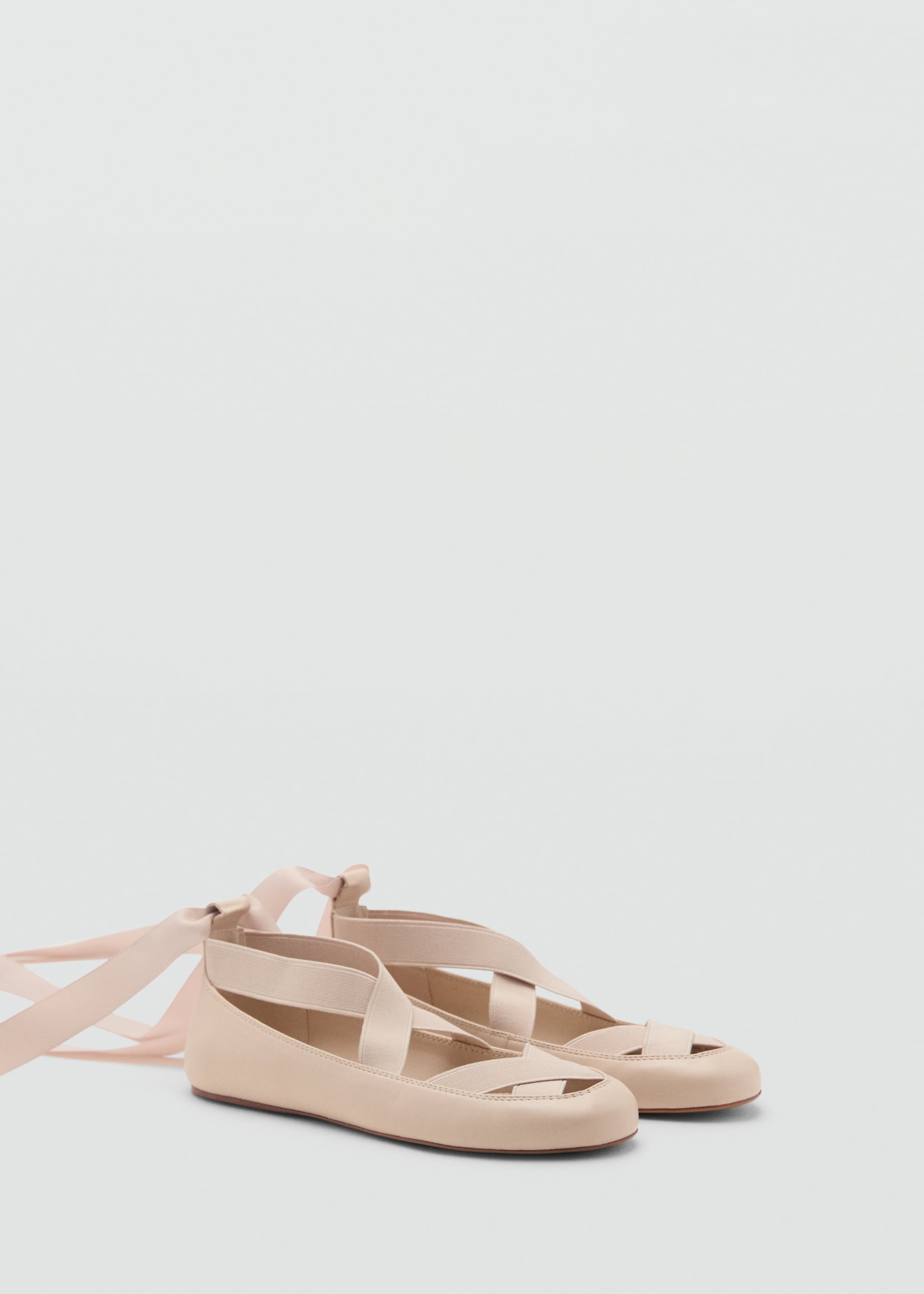 Criss-cross strap ballet flats - Medium plane