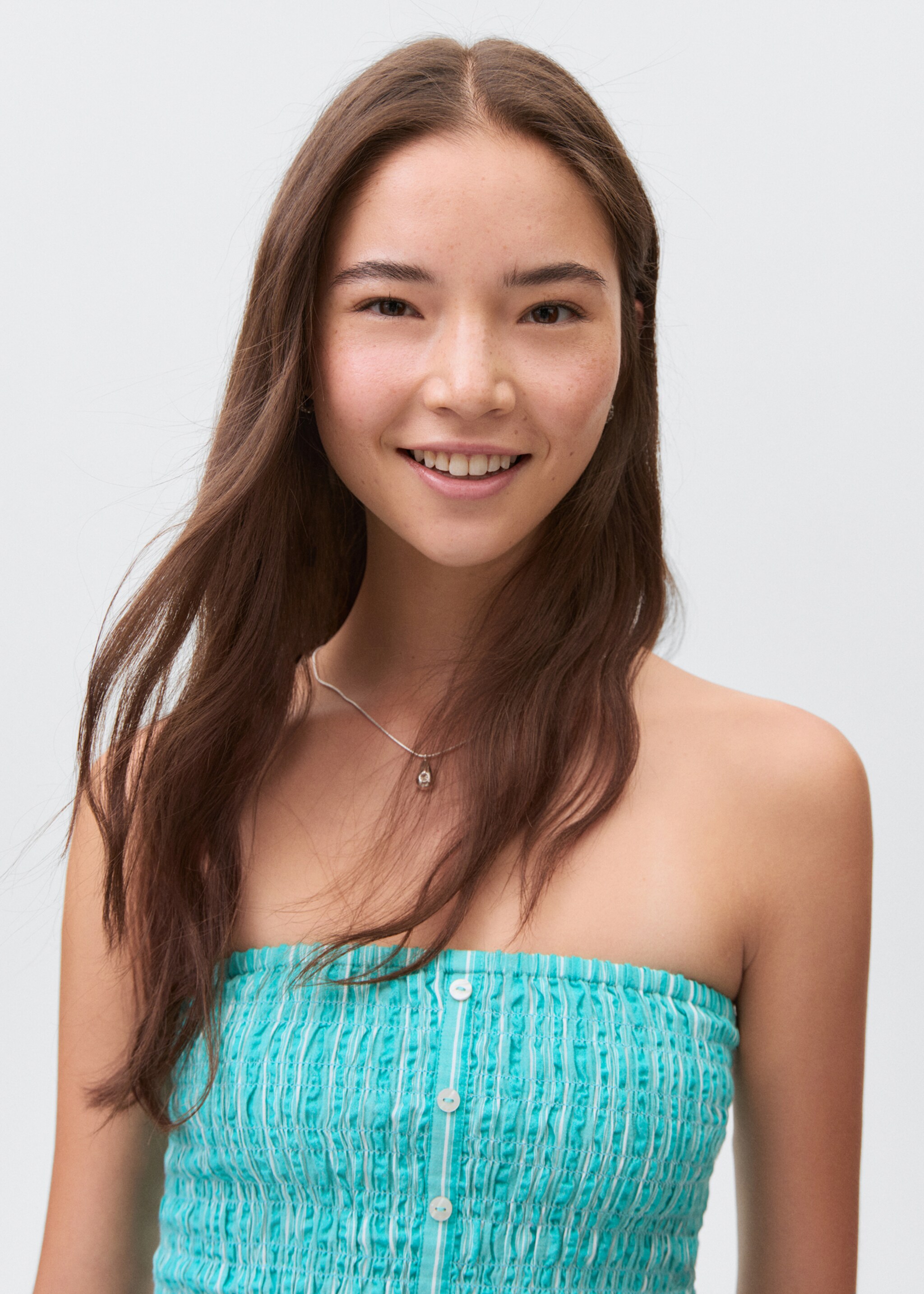 Ruched strapless top - Details of the article 1
