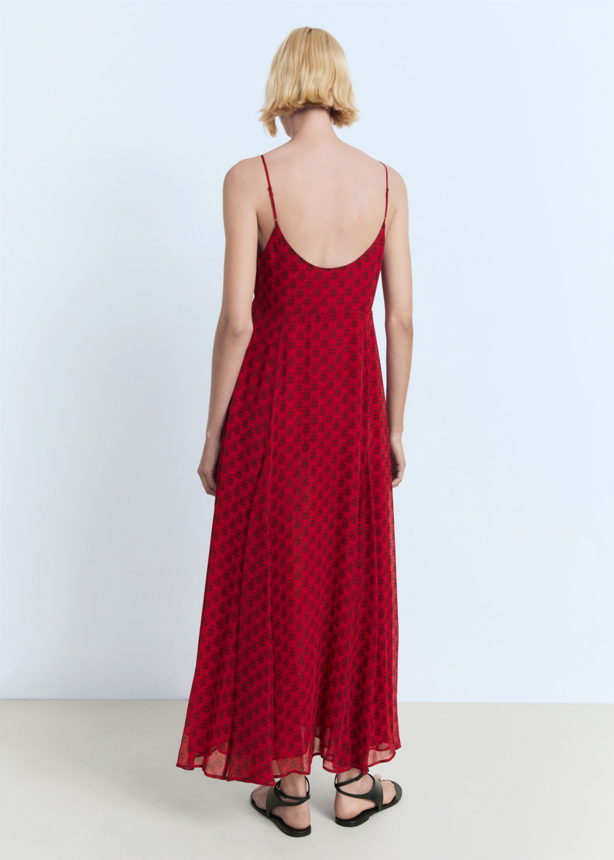 Floral-print chiffon dress - Reverse of the article