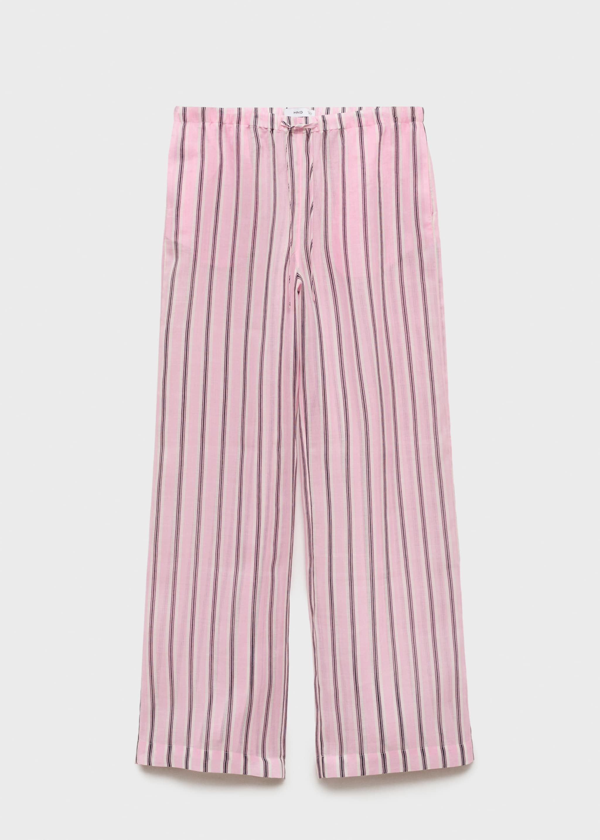 Striped ramie pants - Article without model