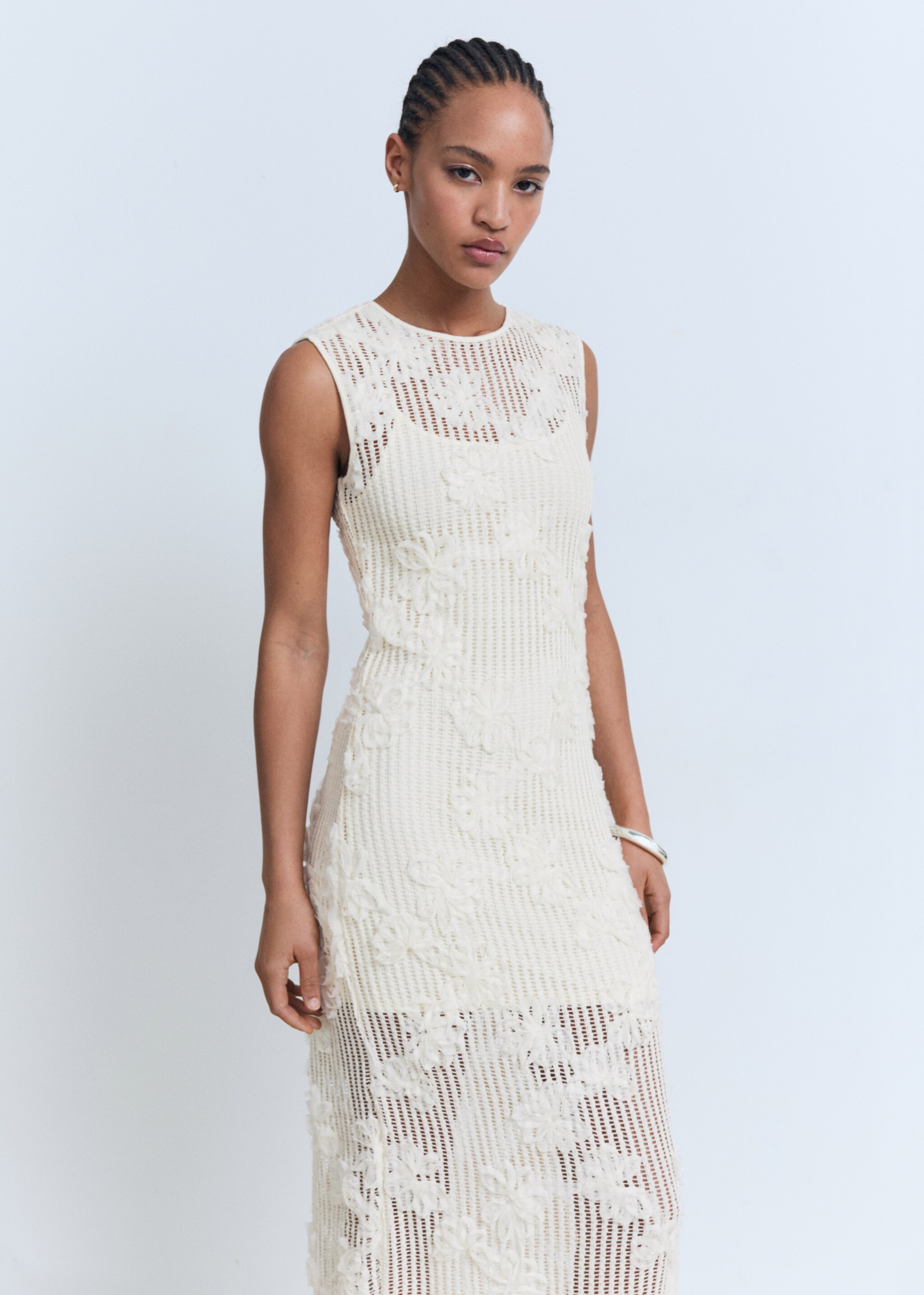 Floral crochet dress - Medium plane