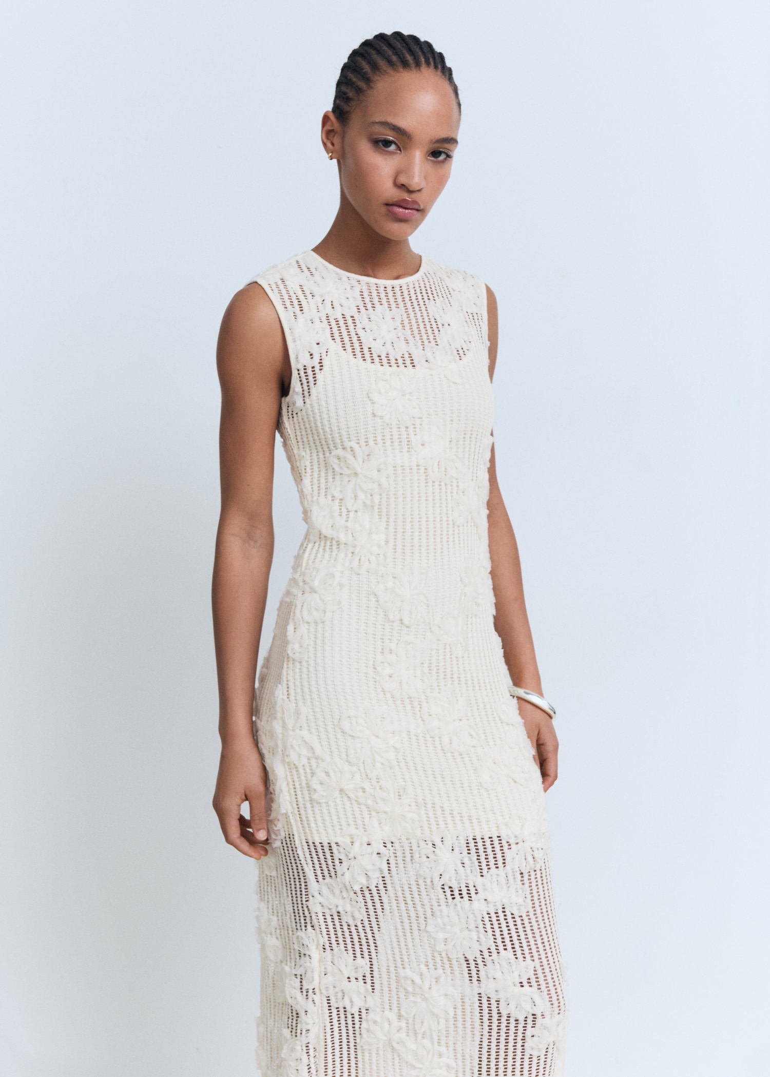 Floral crochet dress - Medium plane