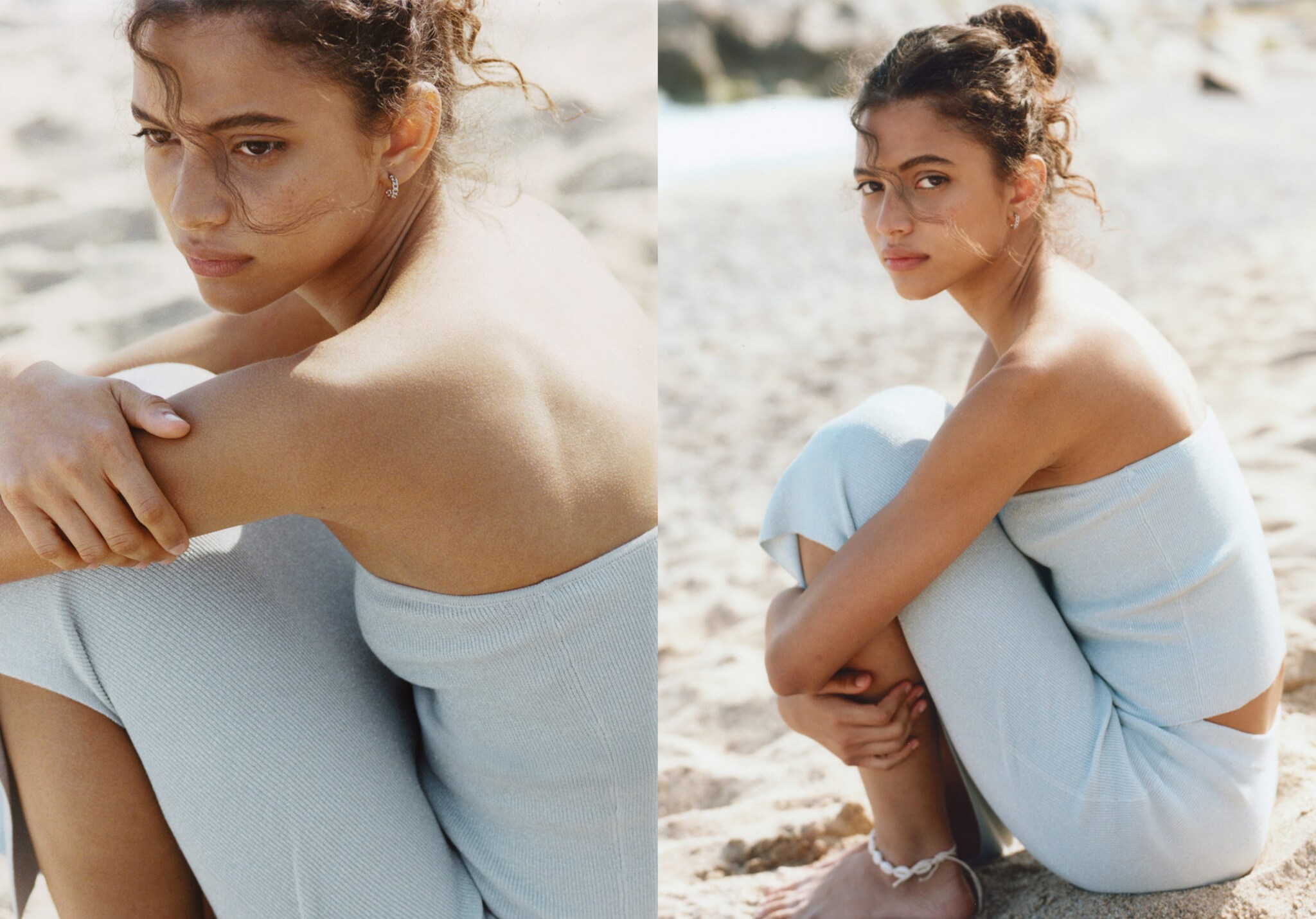 Strapless knitted top - Panoramic plane