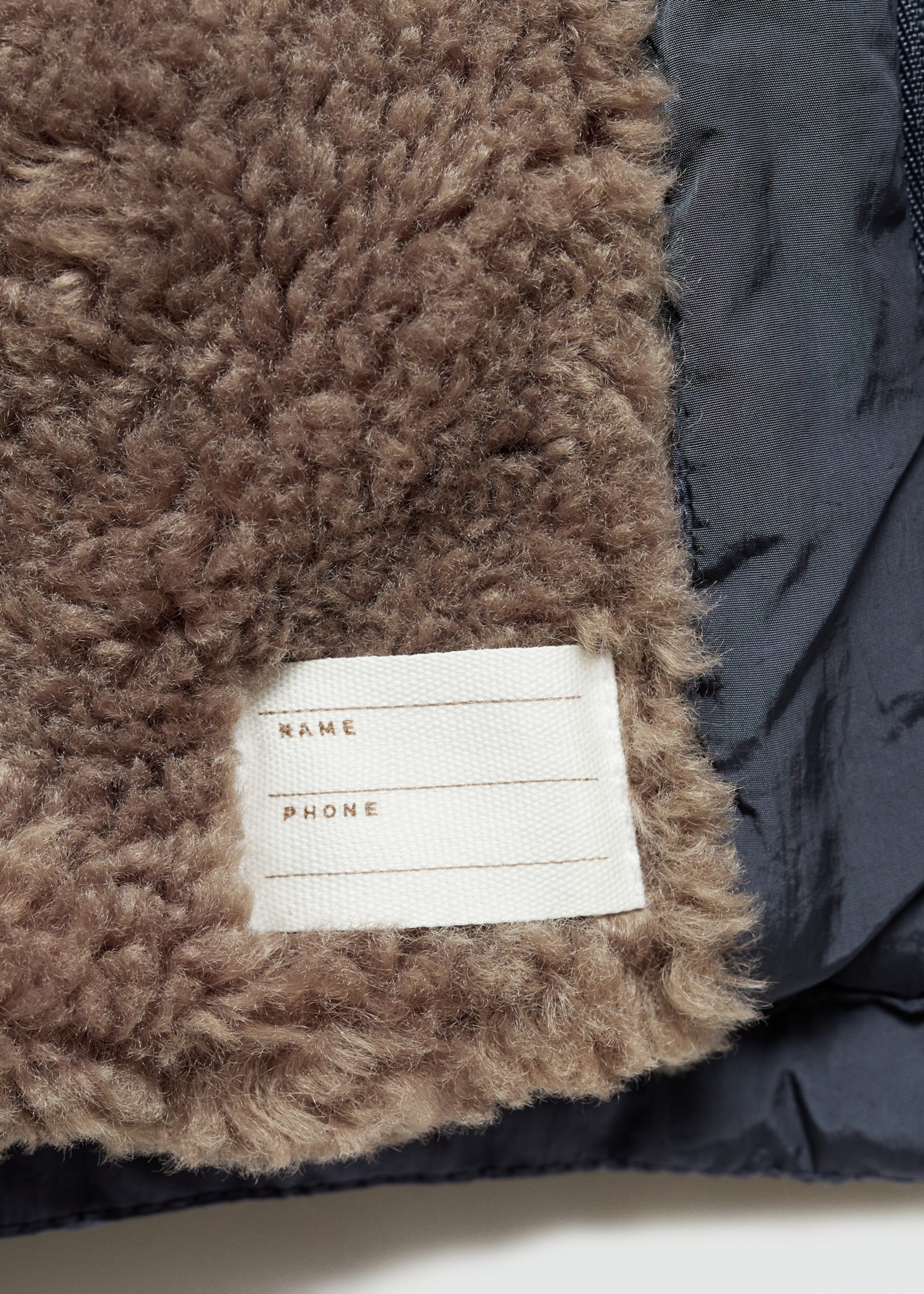 Padded anorak with shearling lining - Details of the article 0