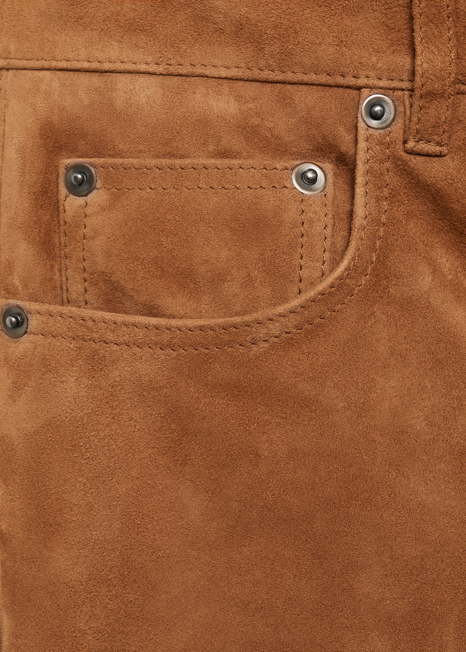 Straight-fit leather trousers - Details of the article 0