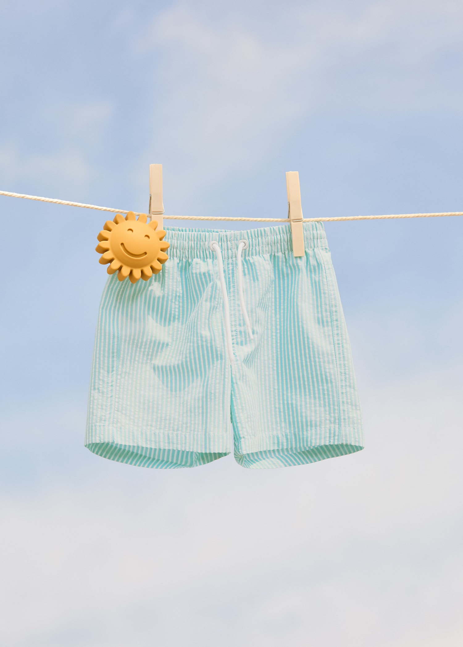 Seersucker striped swimsuit - Details of the article 6