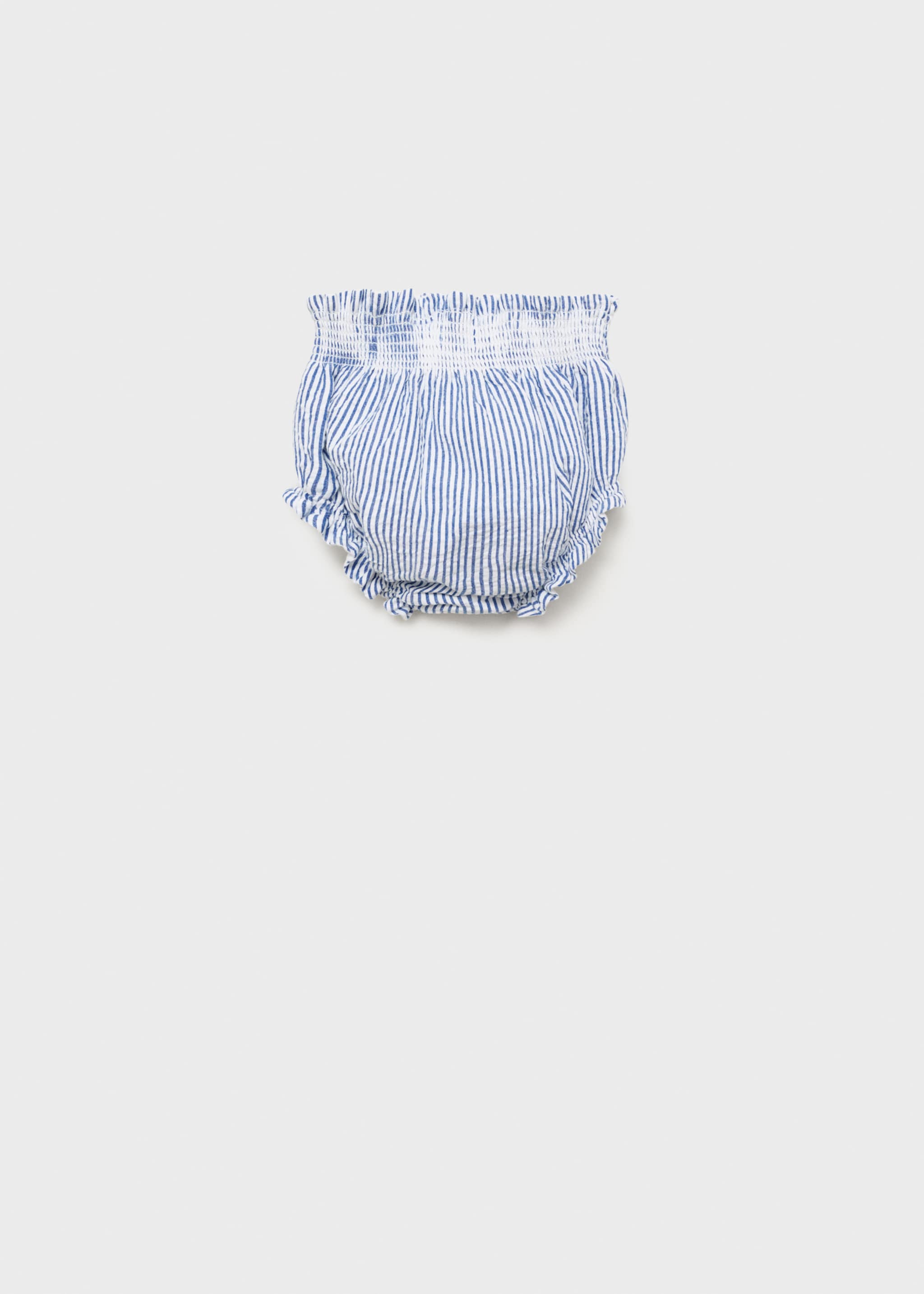 Striped cotton shorts - Reverse of the article