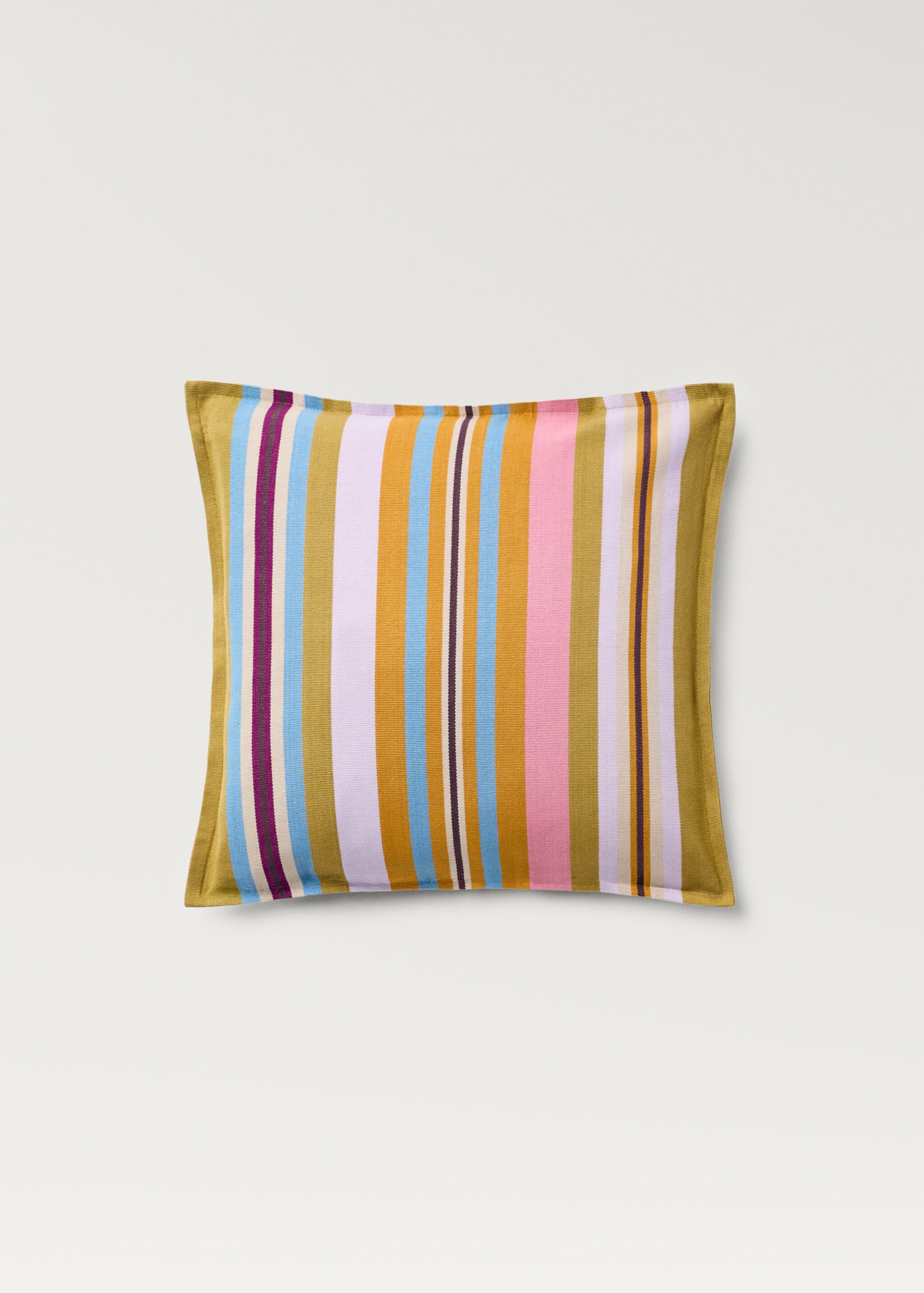 Cotton cushion cover with woven stripe 50x50cm - Article without model