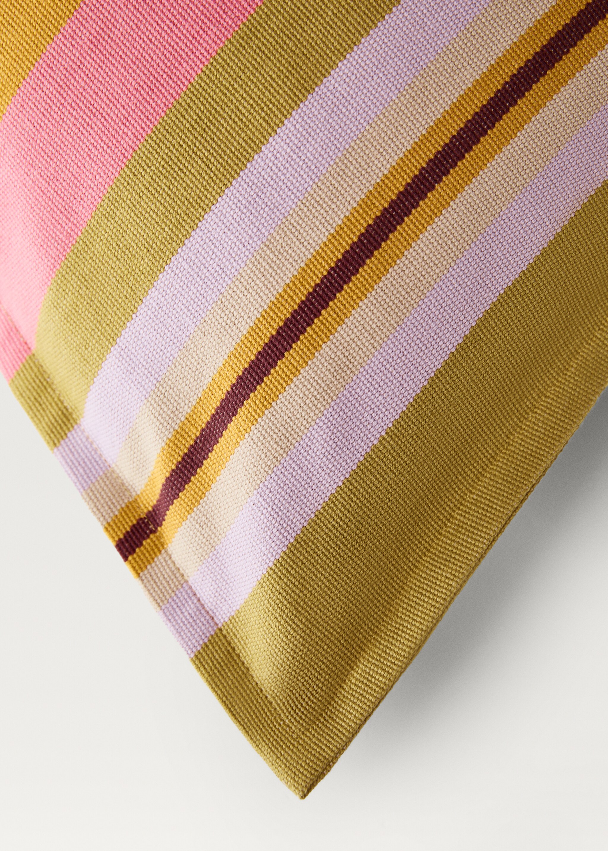 Cotton cushion cover with woven stripe 50x50cm - Details of the article 1