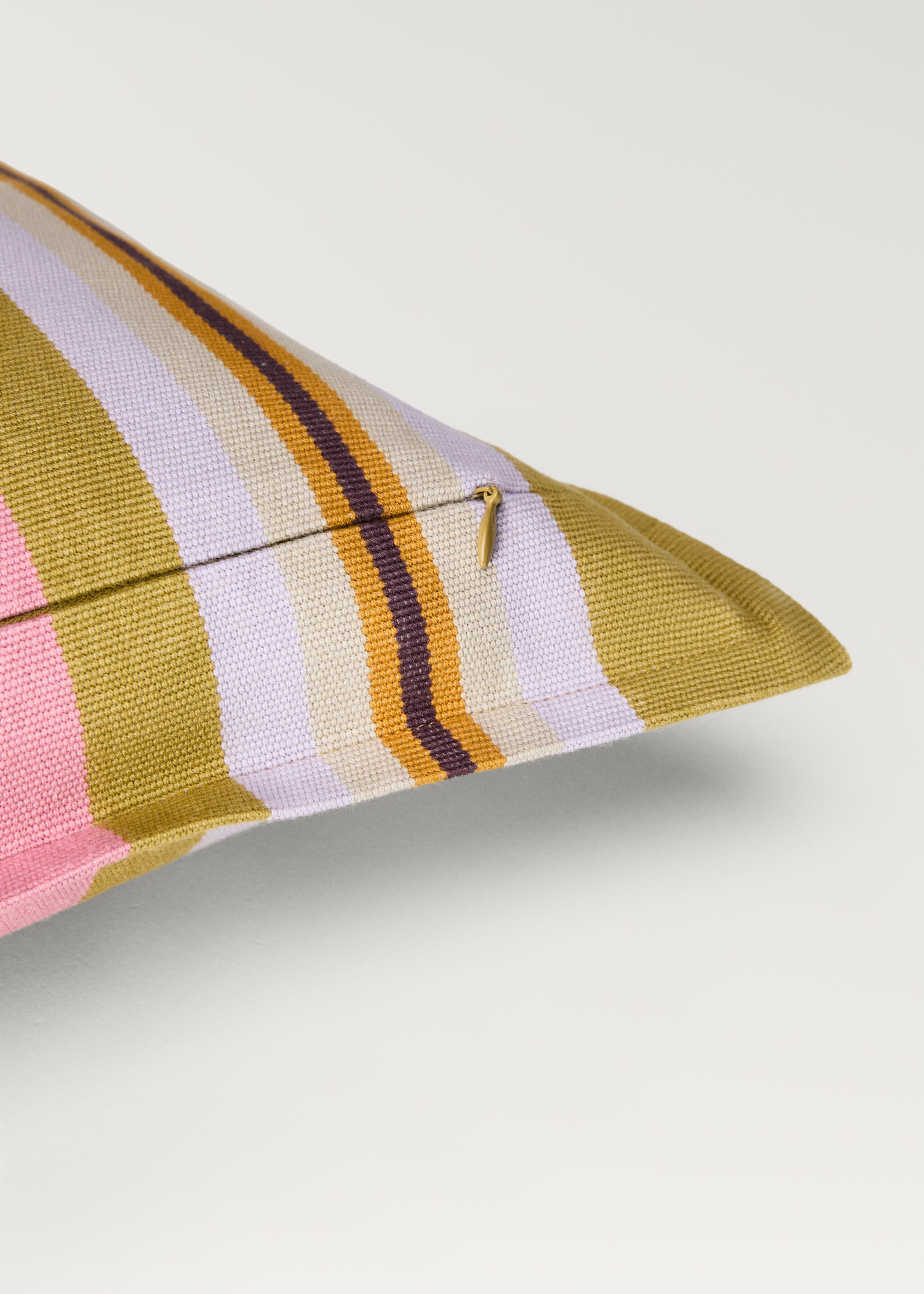 Cotton cushion cover with woven stripe 50x50cm - Details of the article 2