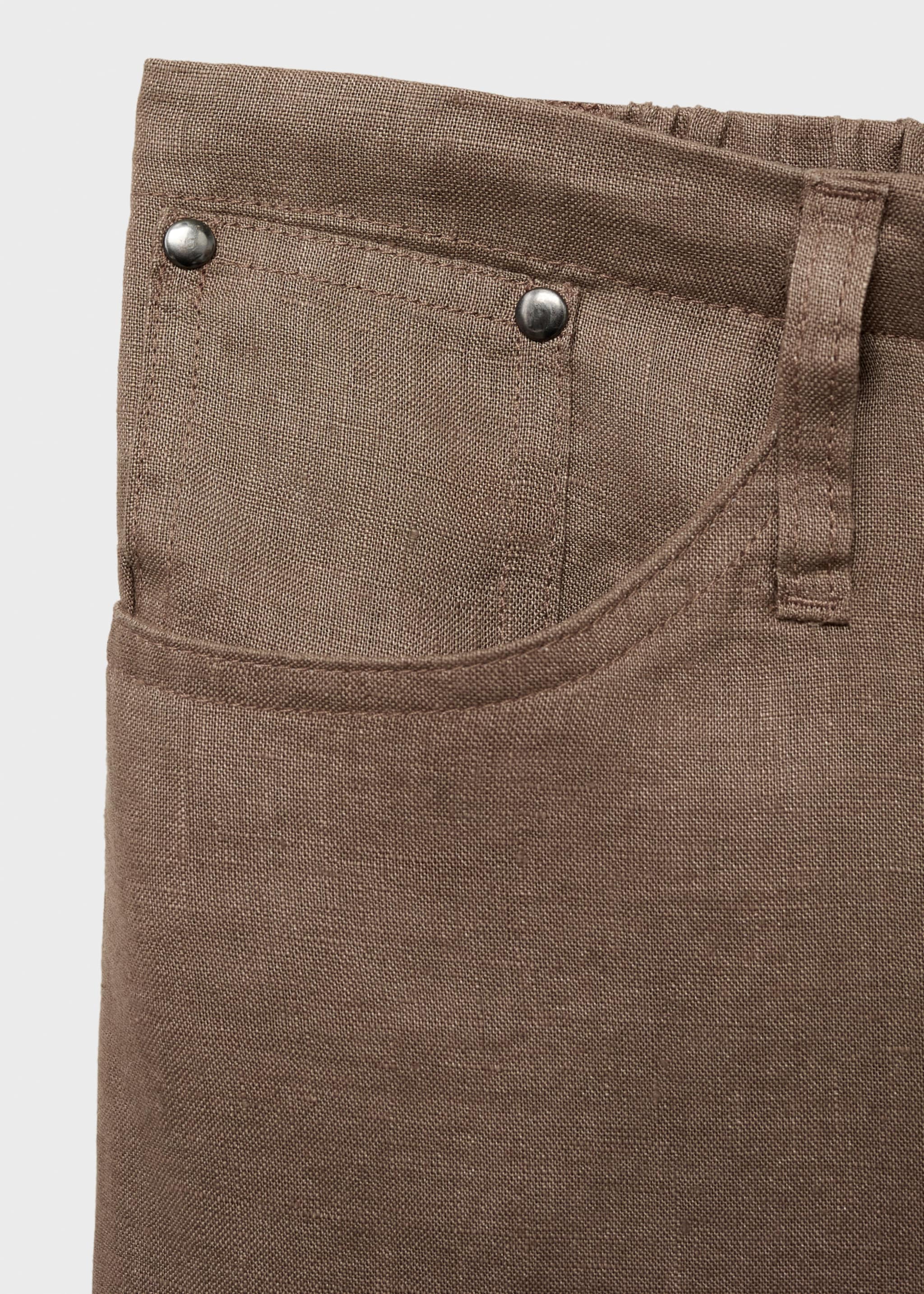 Wide-leg linen pants - Details of the article 8