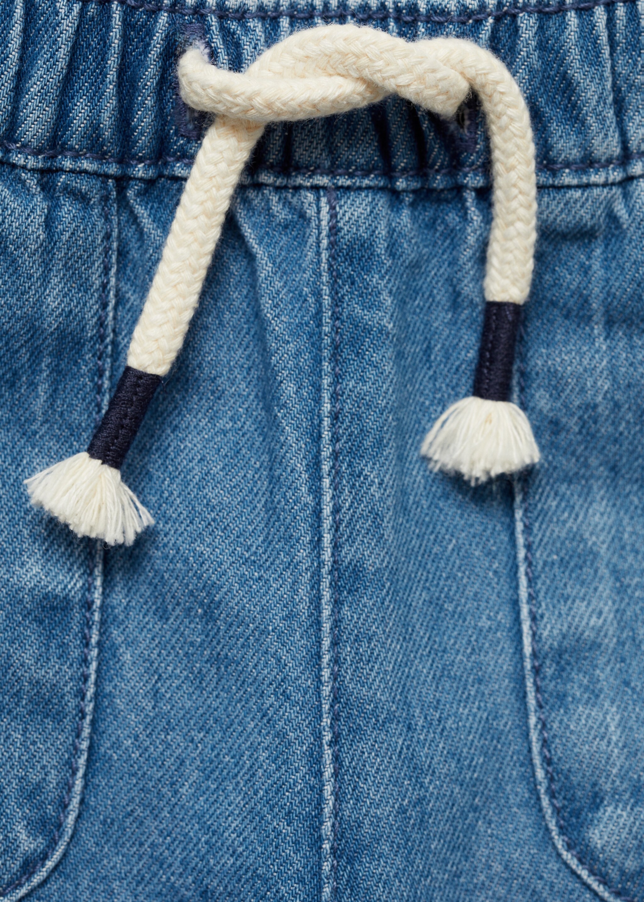 Lace drawstring waist jeans - Details of the article 8
