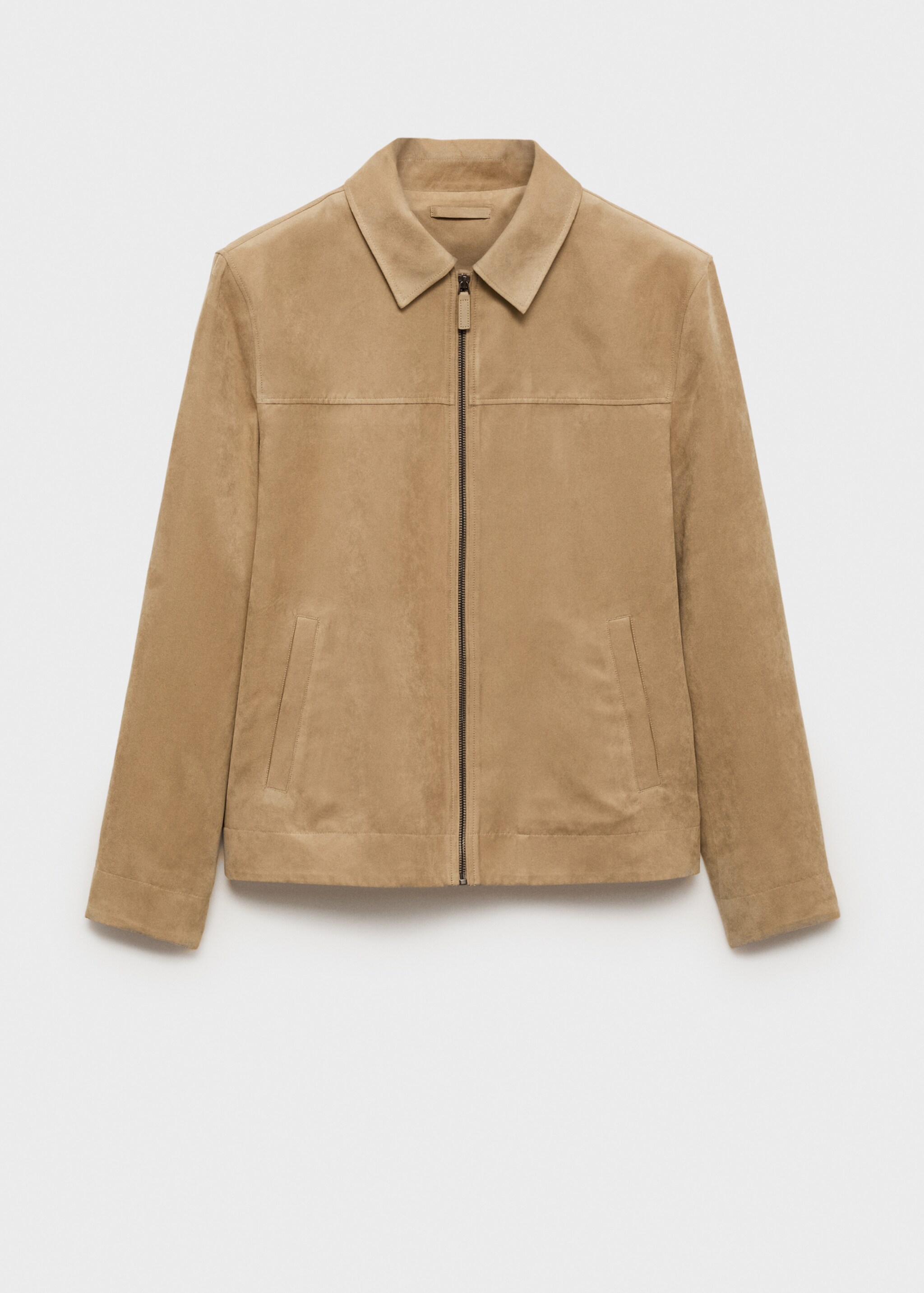 Suede-effect jacket with zip - Article without model