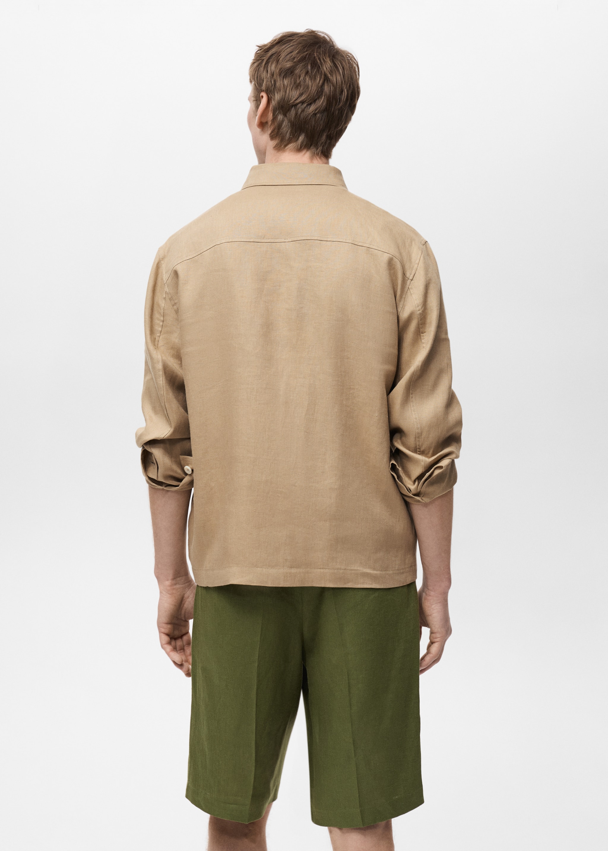 100% linen jacket with pockets - Reverse of the article