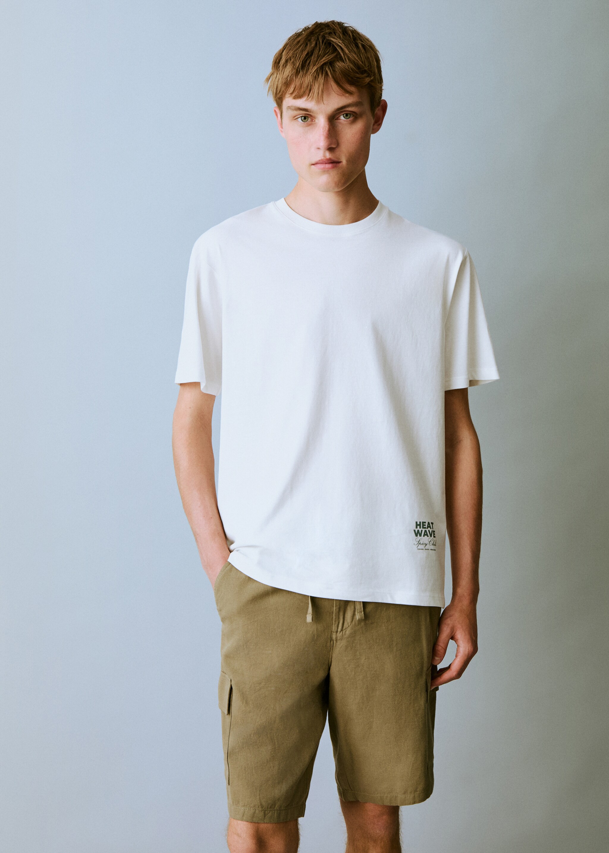 Short-sleeved printed t-shirt - Medium plane