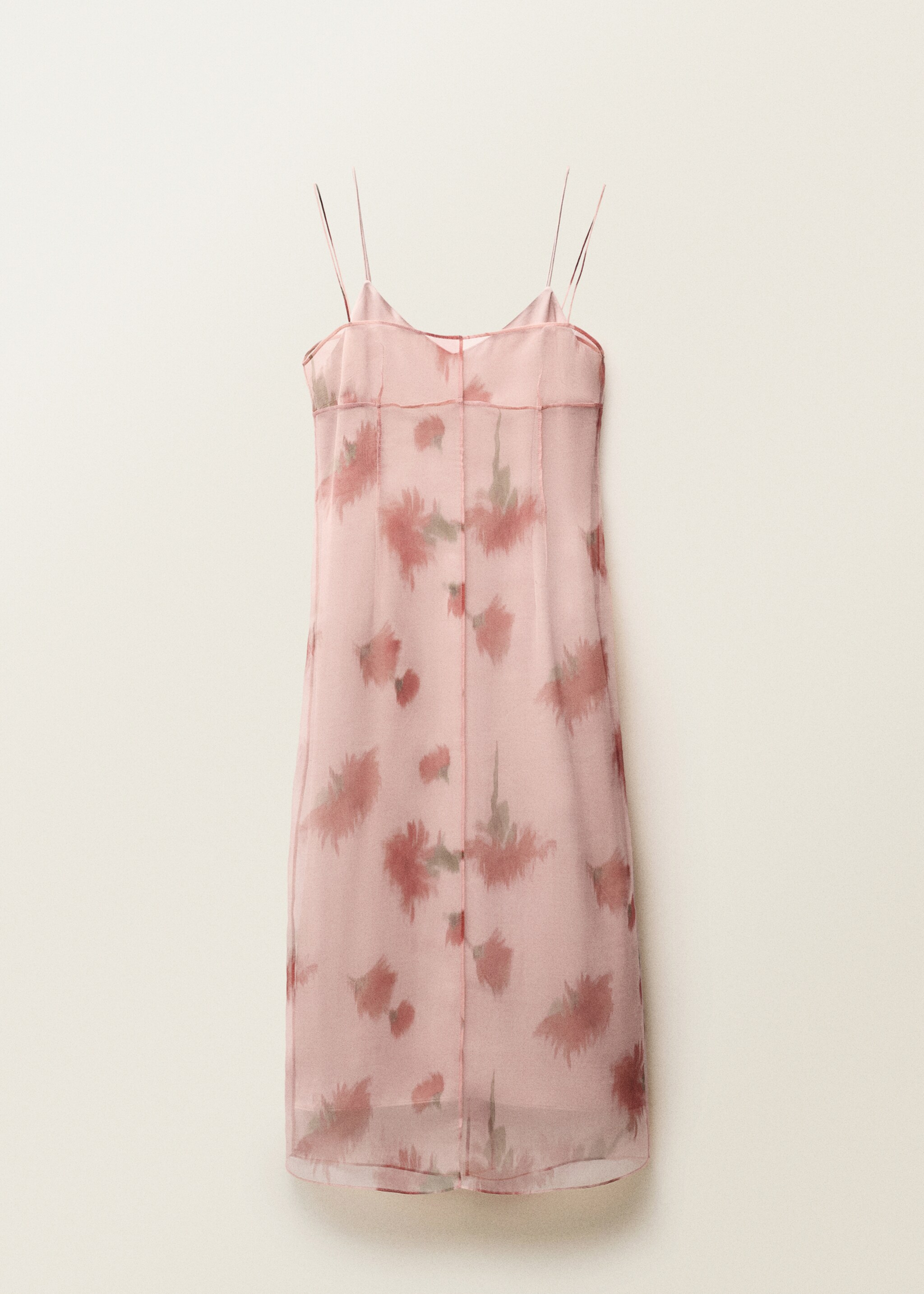 Floral-print combined dress - Article without model