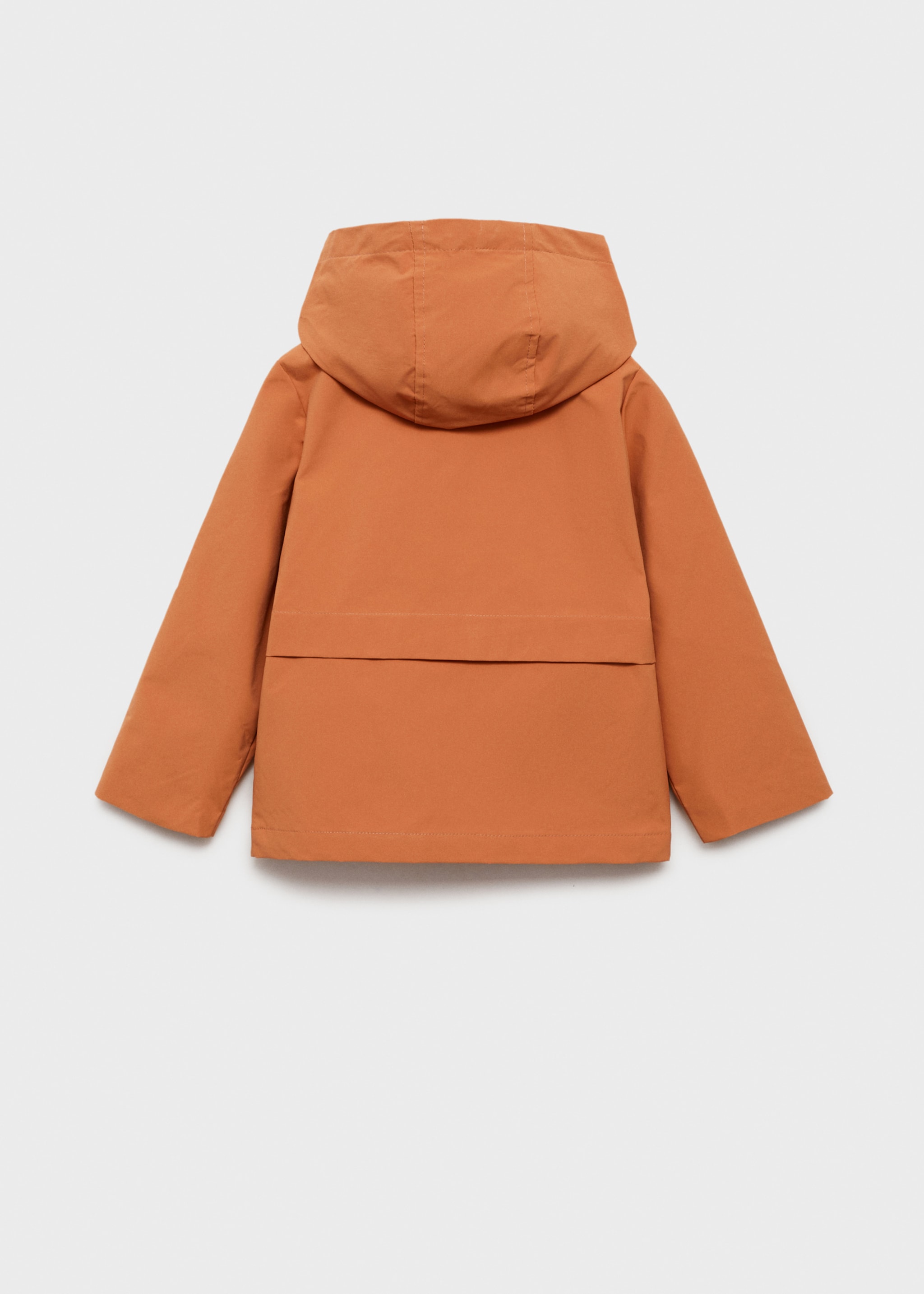 Hooded water-repellent parka - Reverse of the article