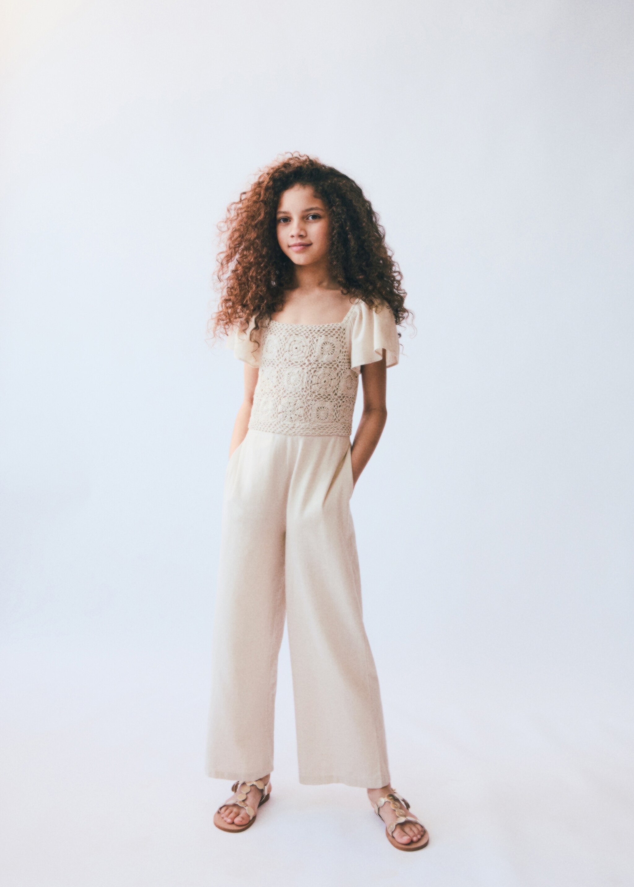 Jumpsuit with crochet detail - Details of the article 5