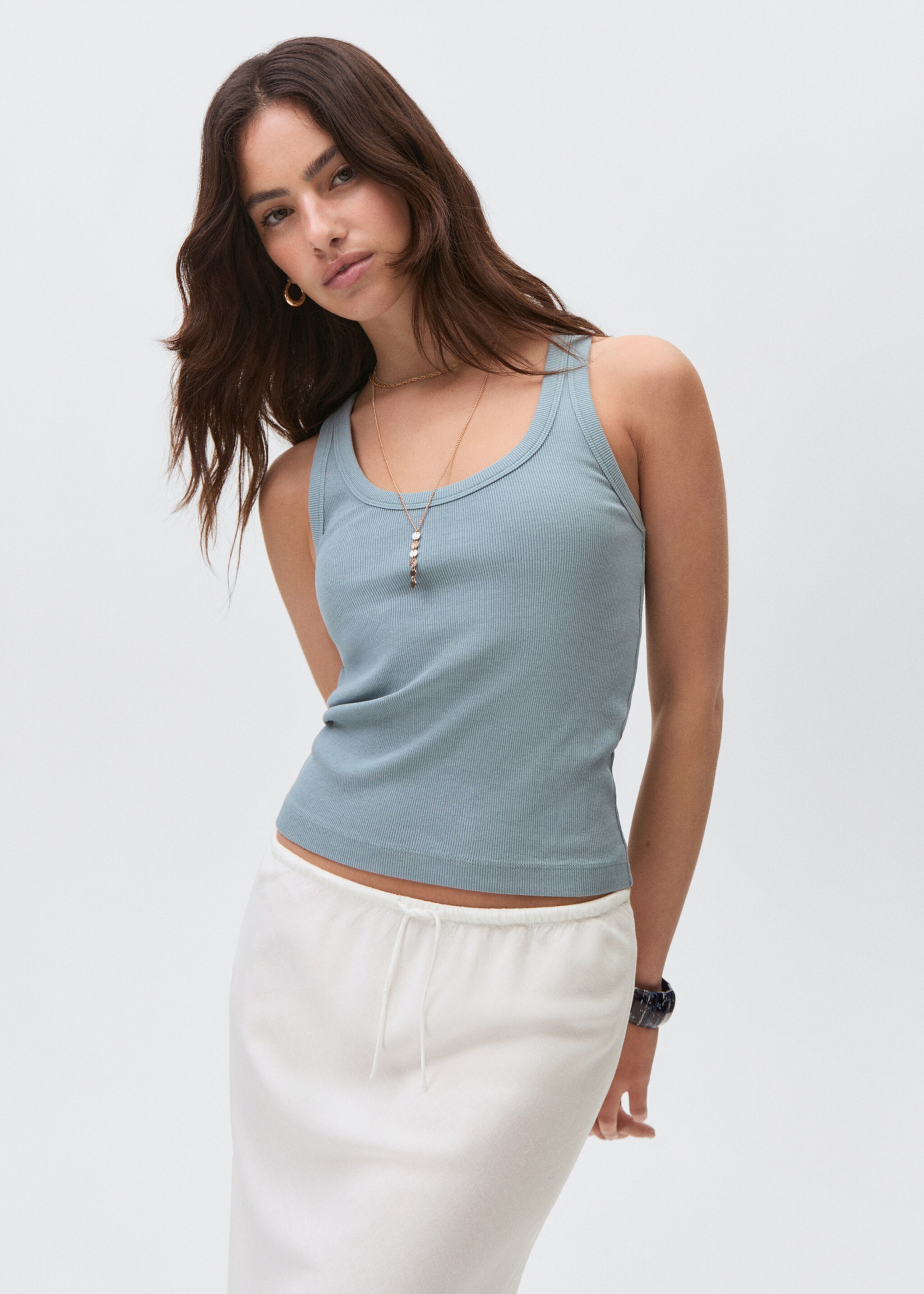 Bow linen skirt - Medium plane
