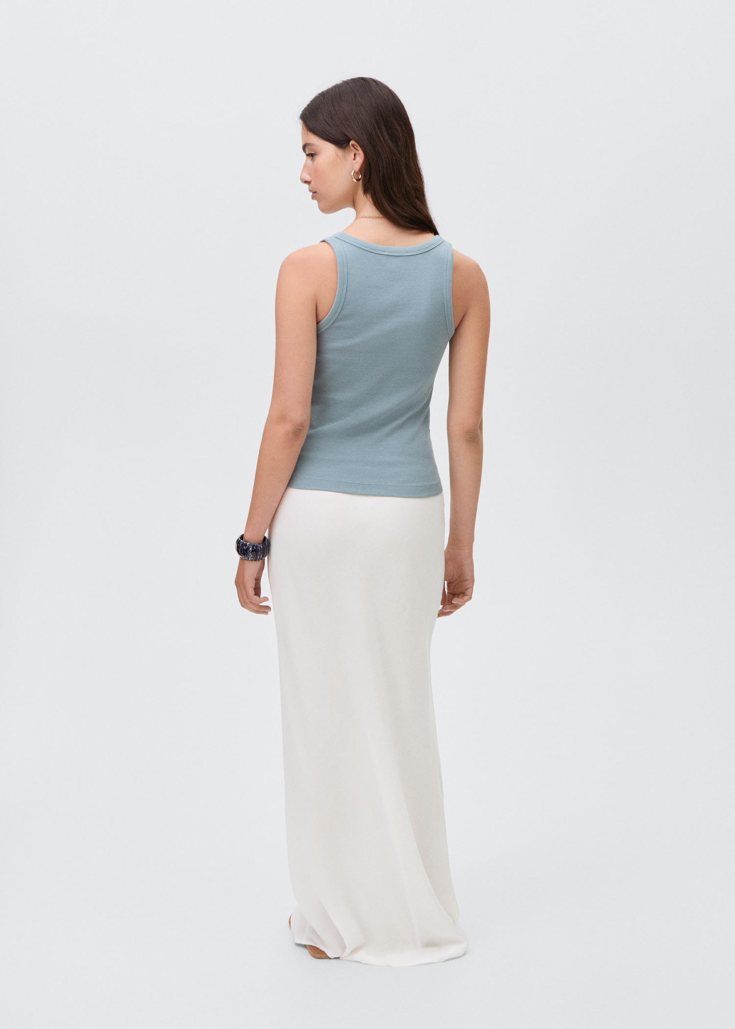 Bow linen skirt - Reverse of the article