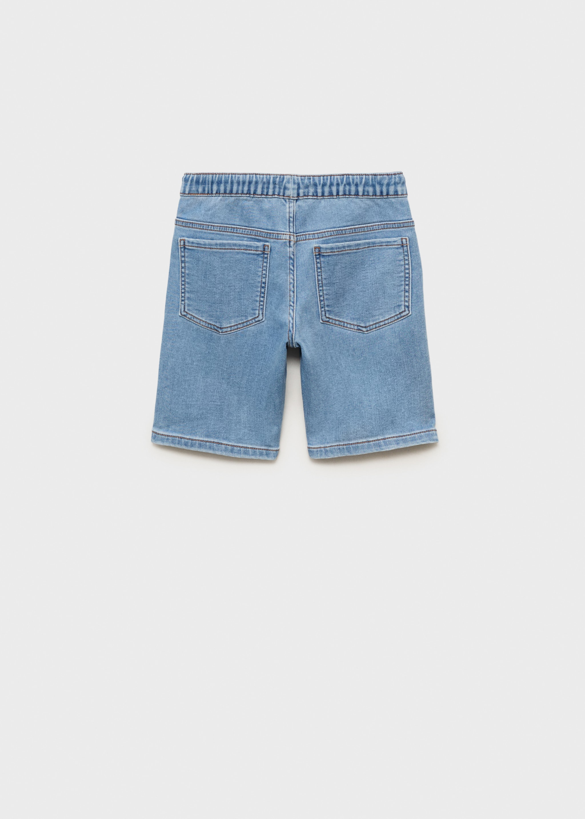 Denim bermuda shorts with drawstring - Reverse of the article