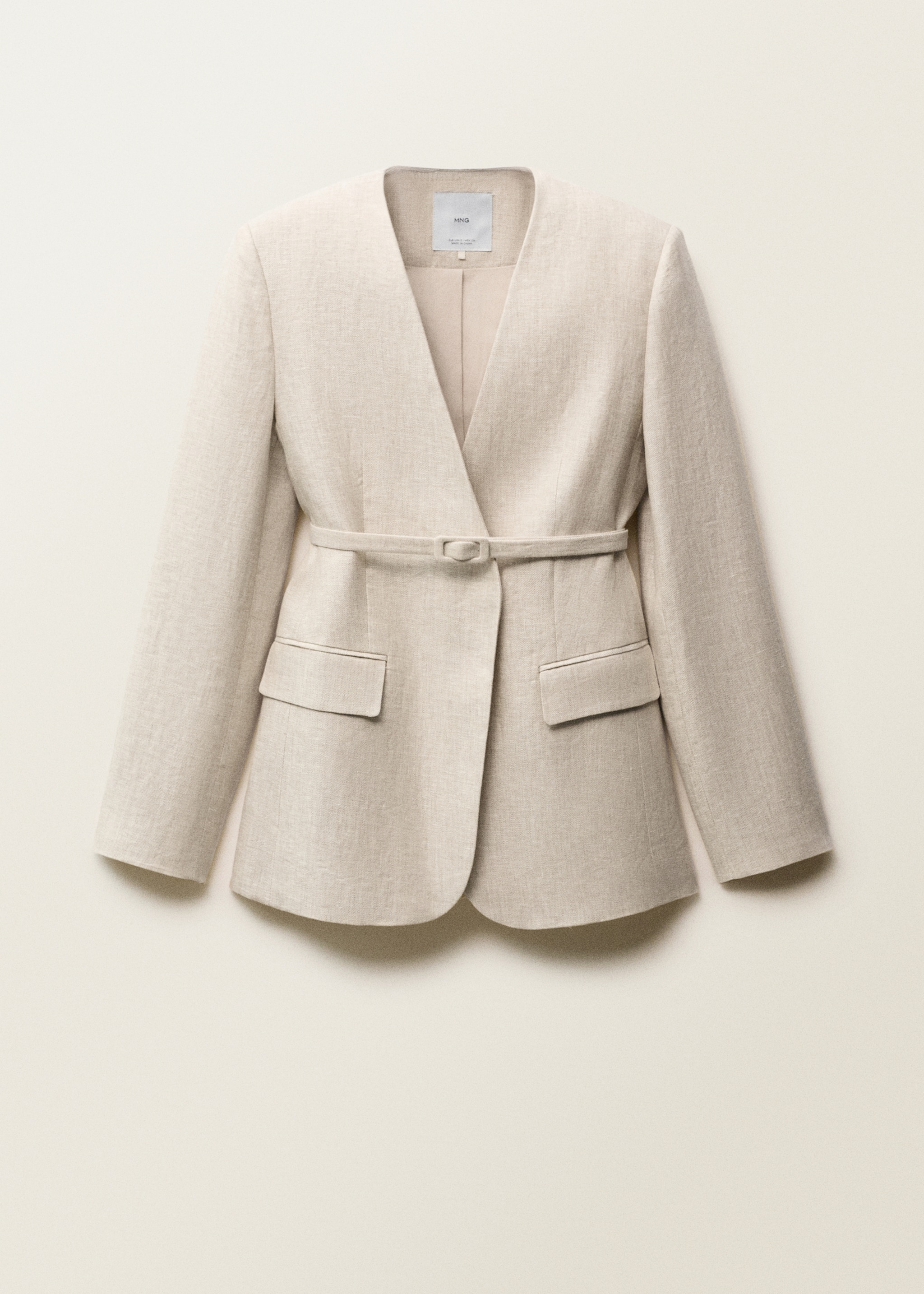 Linen suit blazer with belt - Article without model