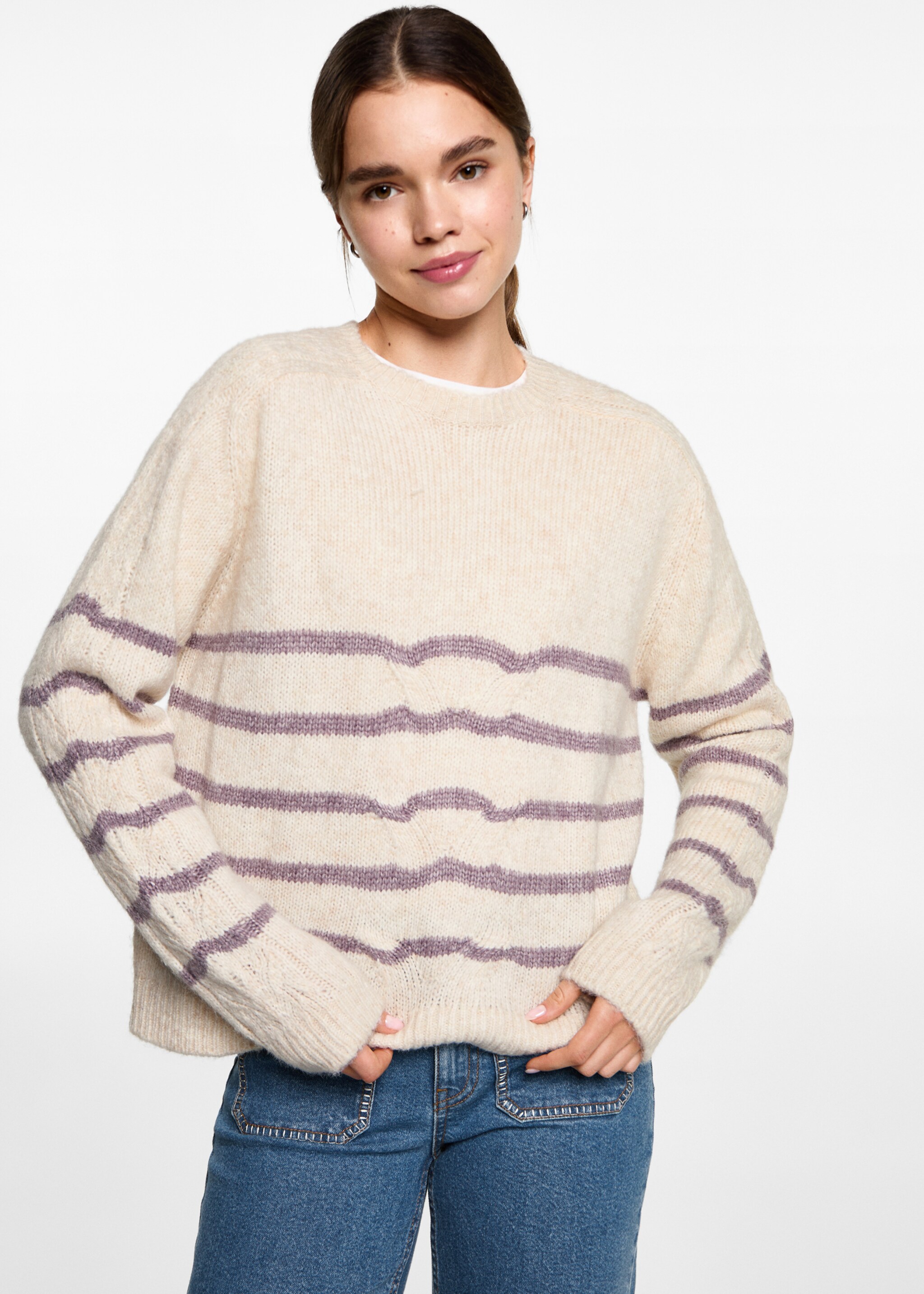 Oversized striped sweater - Medium plane