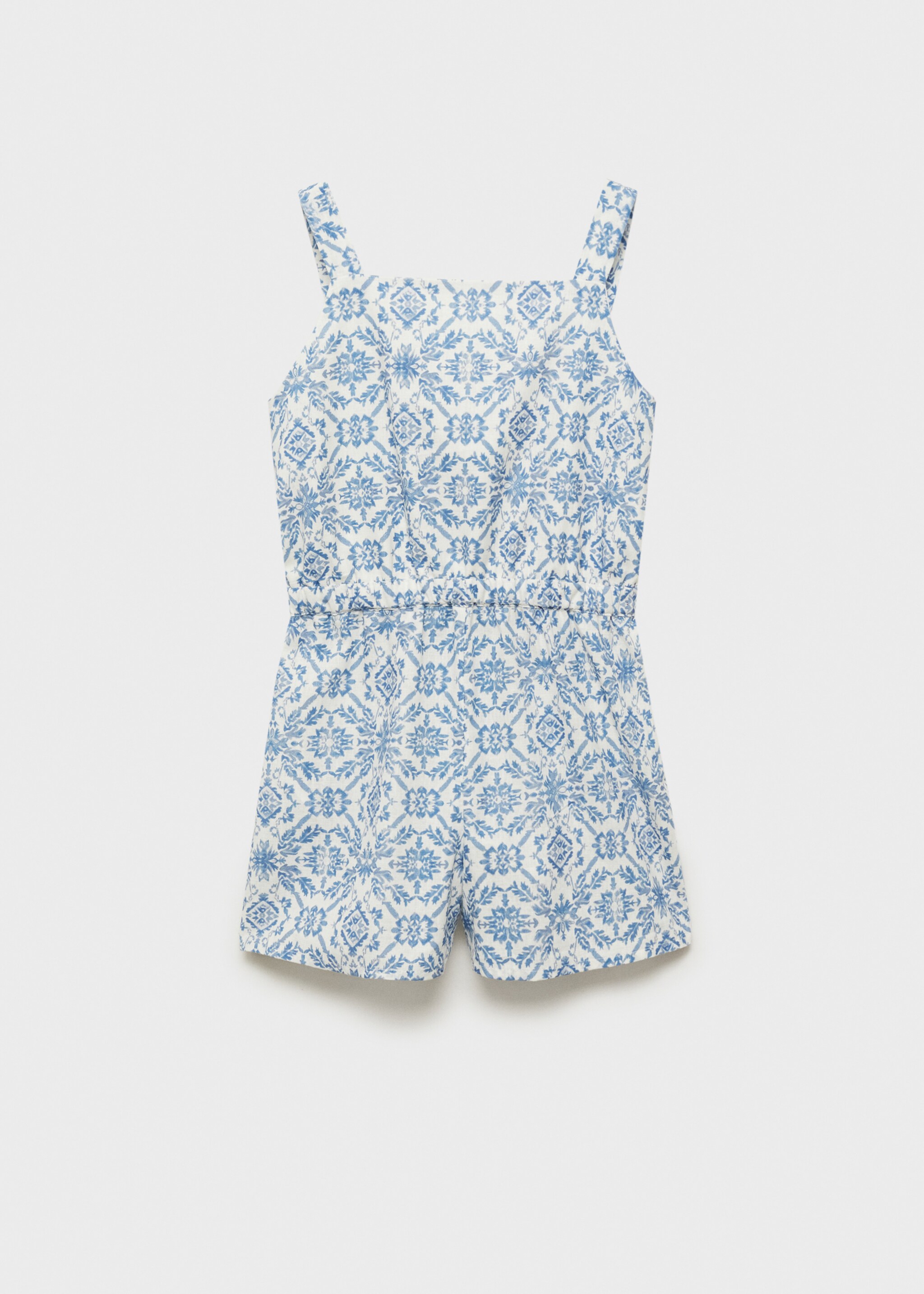 Linen-blend printed jumpsuit - Article without model