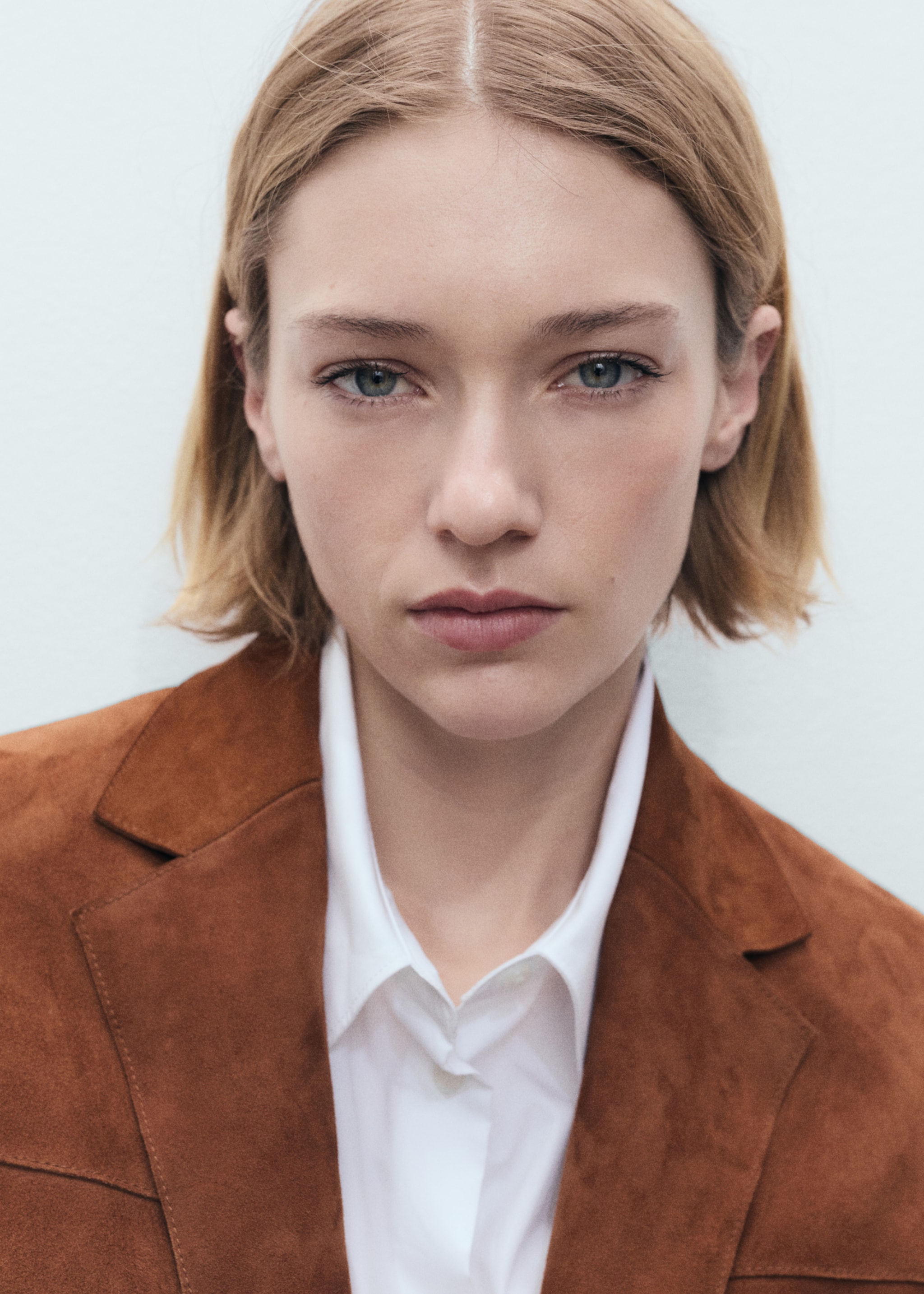 Straight suede blazer - Details of the article 1