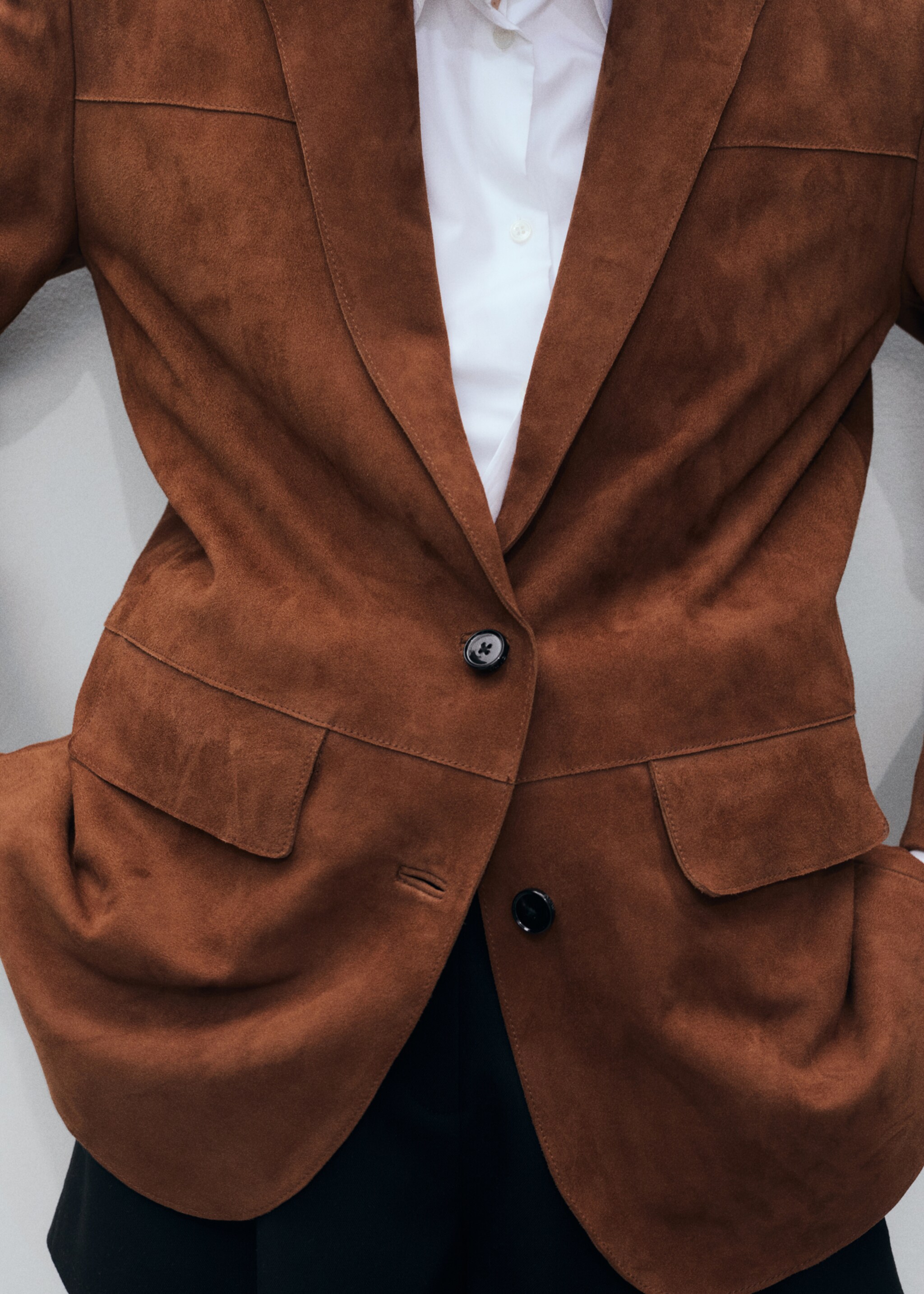 Straight suede blazer - Details of the article 2
