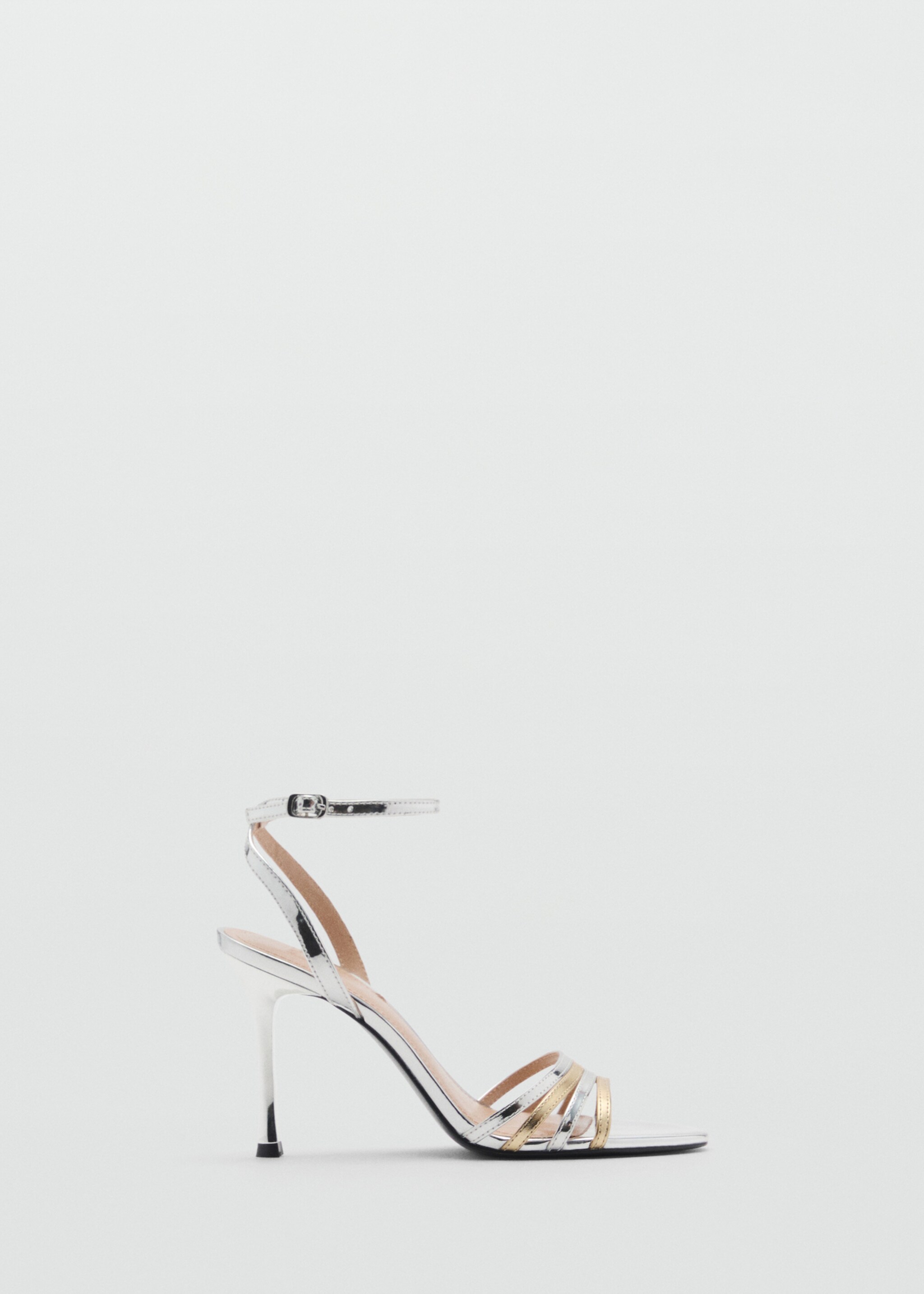 Combined-strap heeled sandals - Article without model