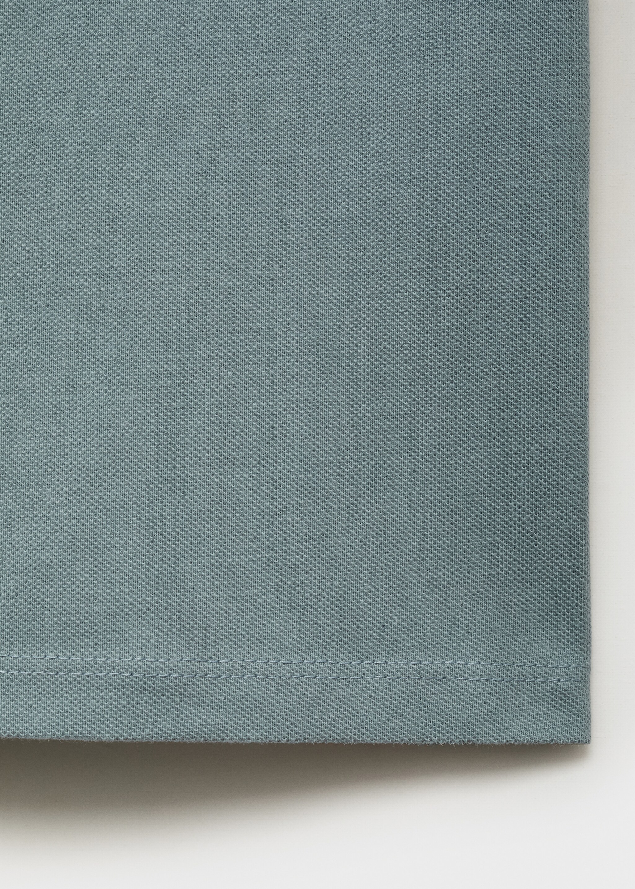 Short-sleeved cotton polo shirt - Details of the article 0