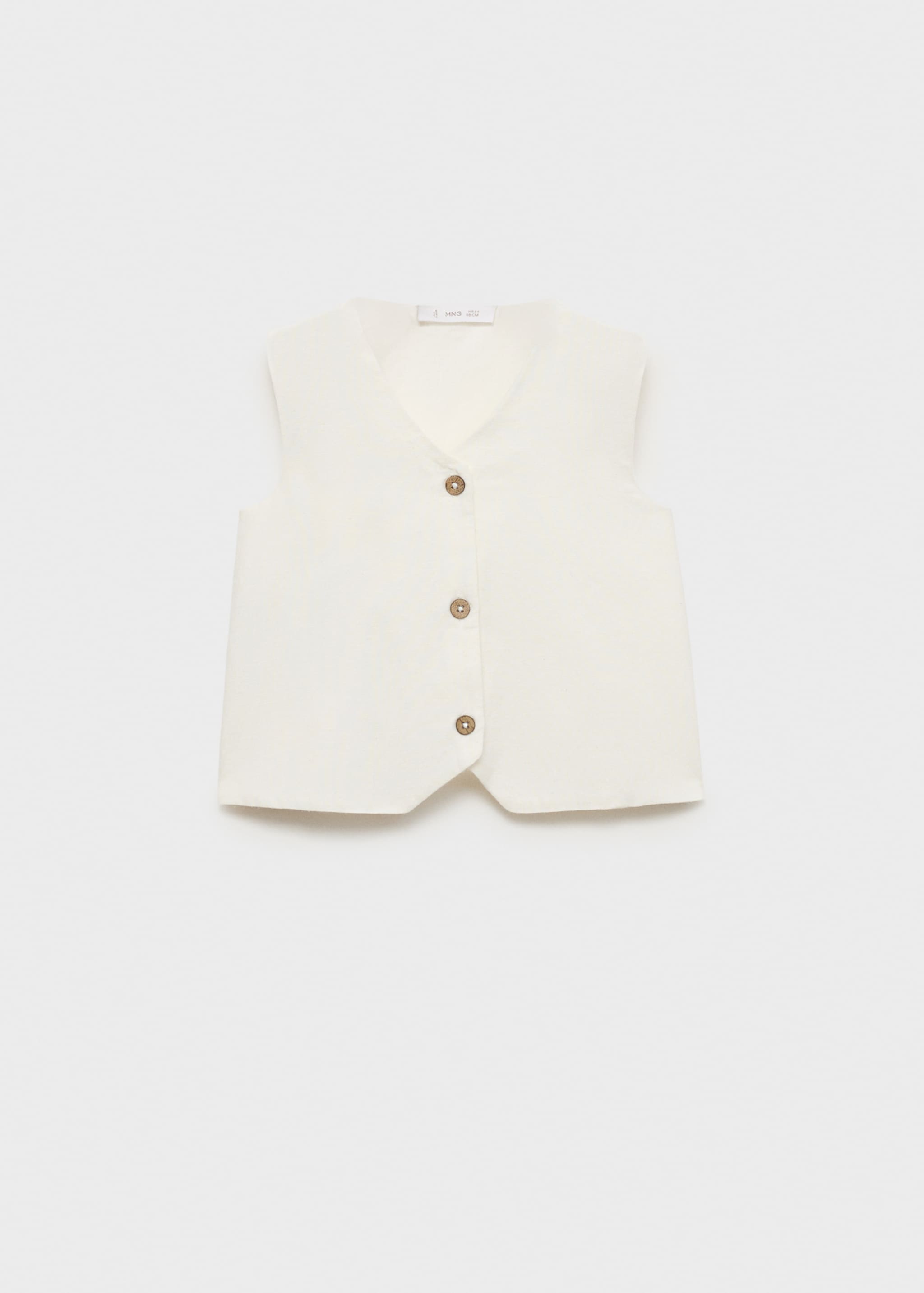 Linen waistcoat with buttons - Article without model