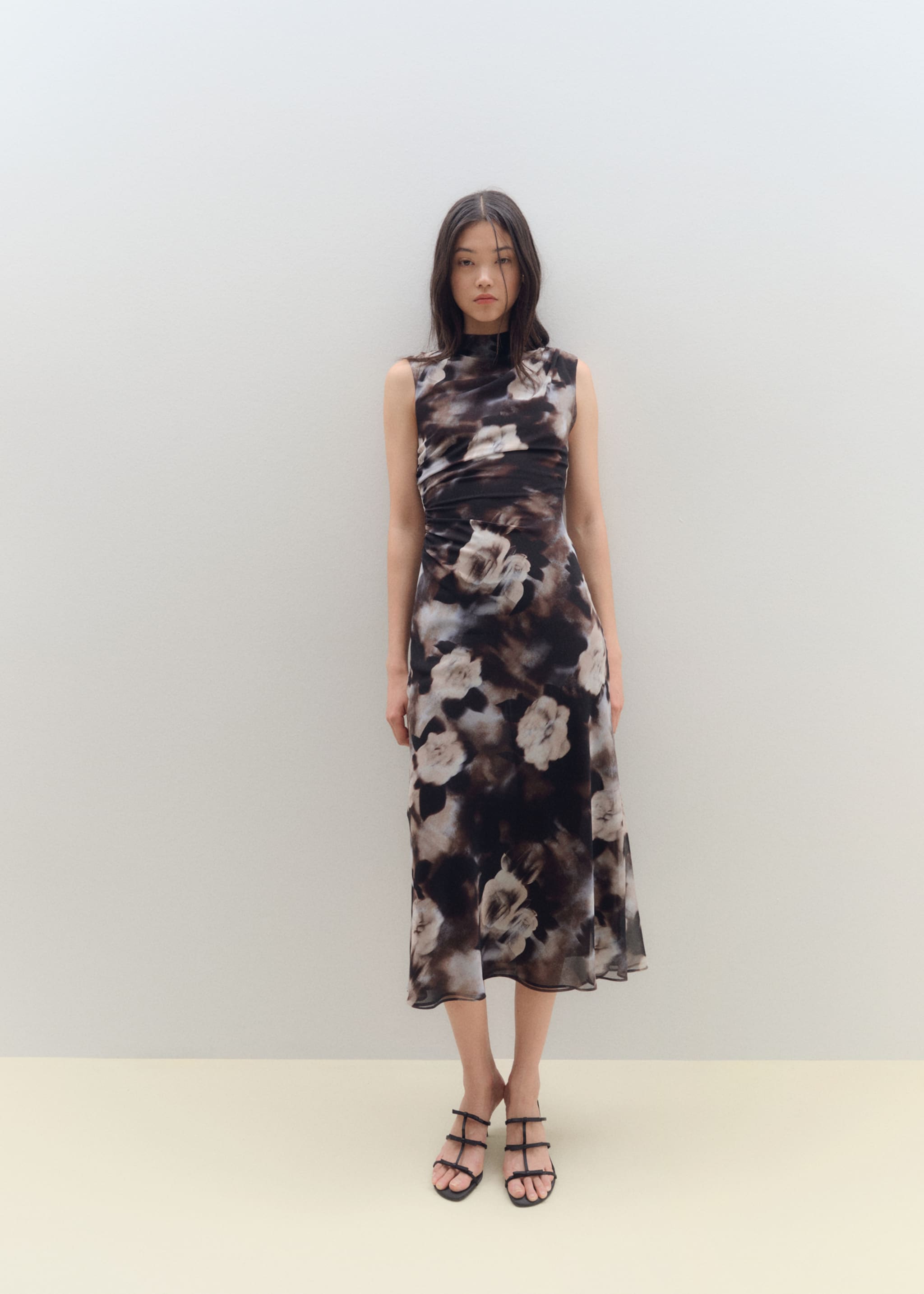 Floral-print draped dress - Details of the article 7