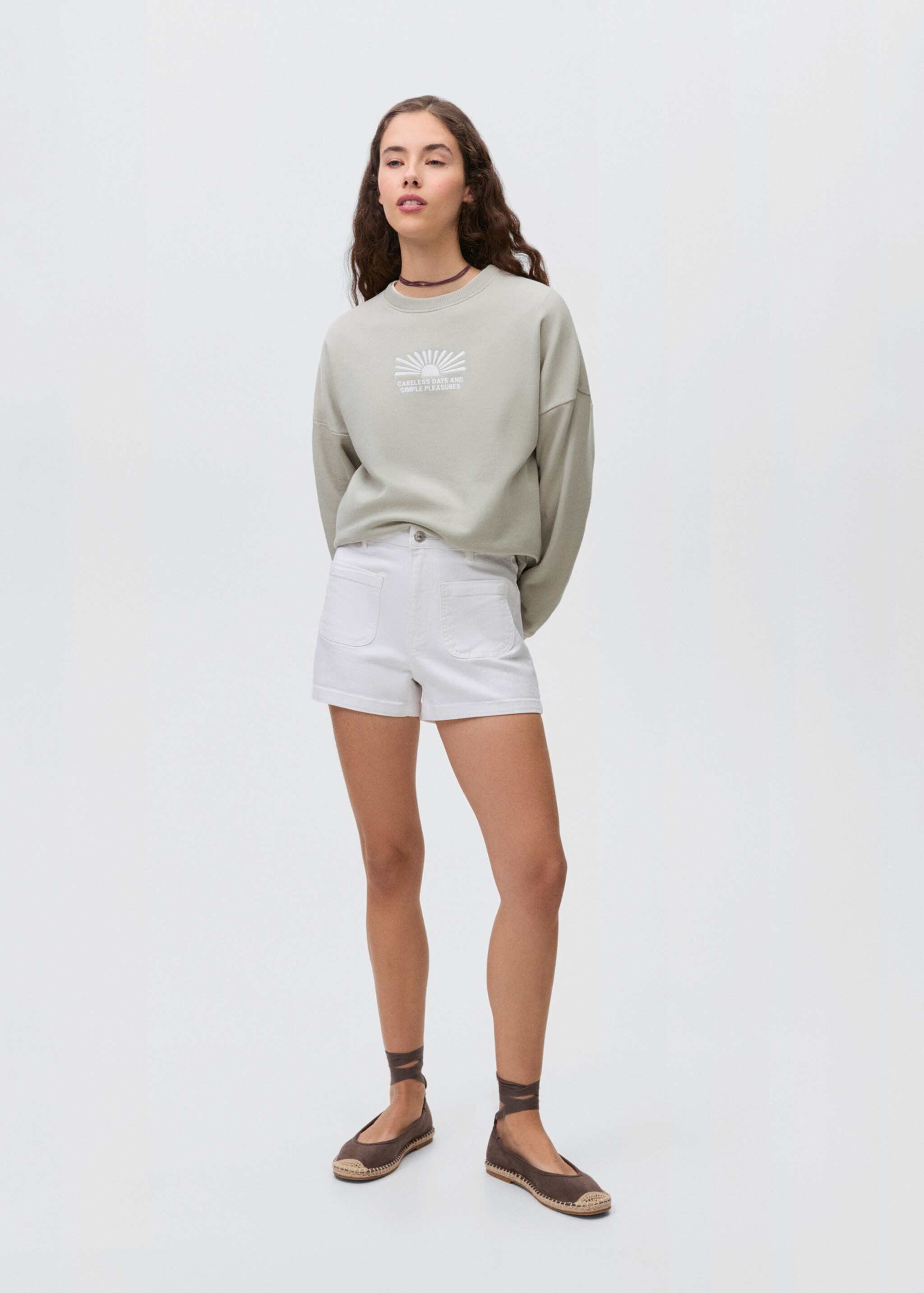 Printed cotton sweatshirt - General plane