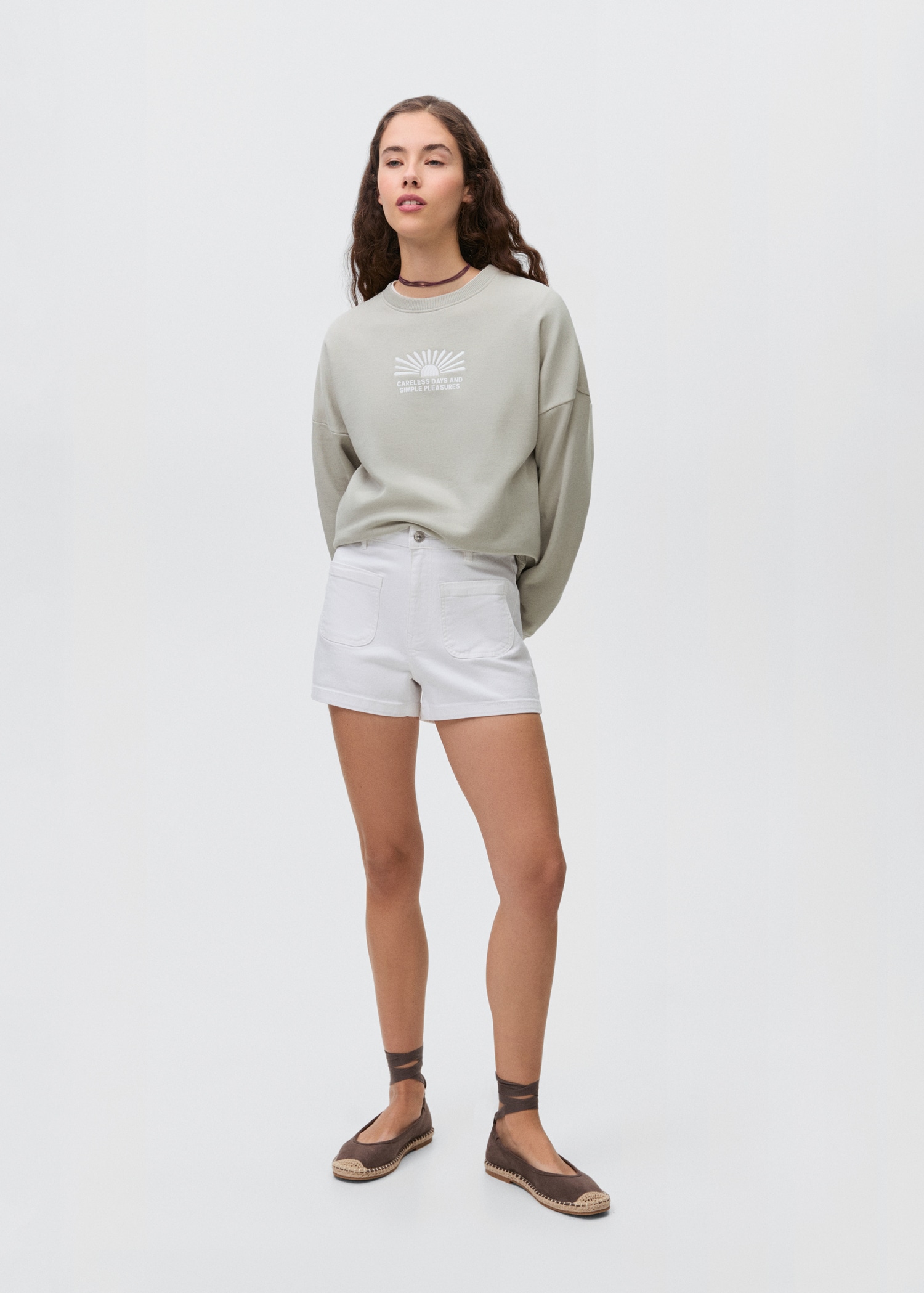 Printed cotton sweatshirt - General plane