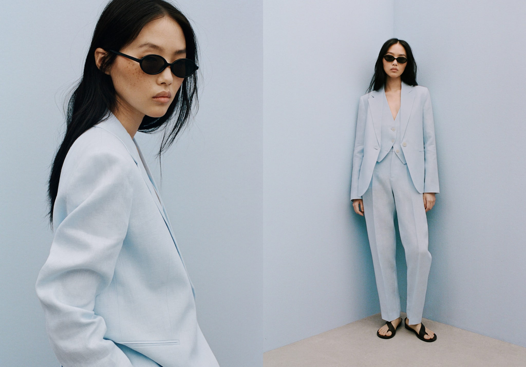 Linen suit blazer - Panoramic plane