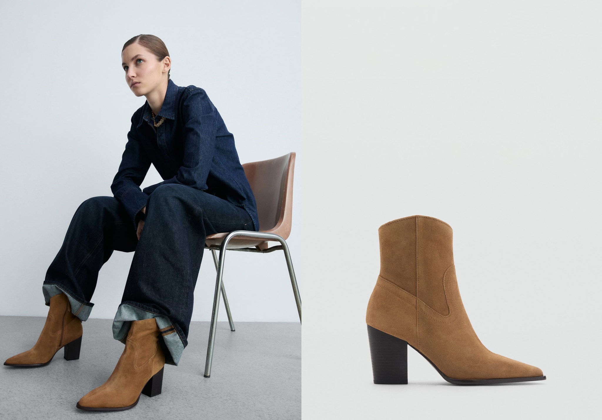 Suede leather ankle boots - Panoramic plane