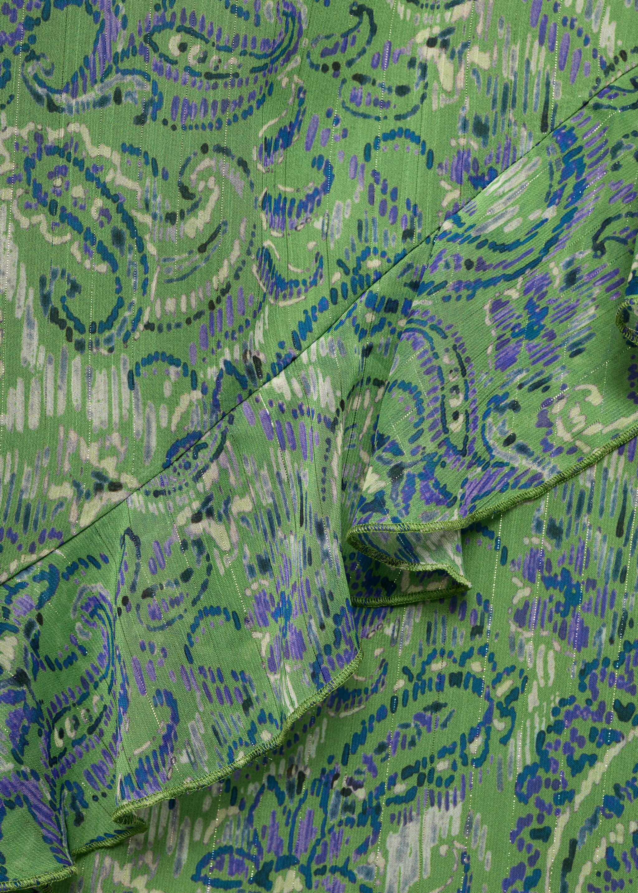 Ruffled printed dress - Details of the article 0