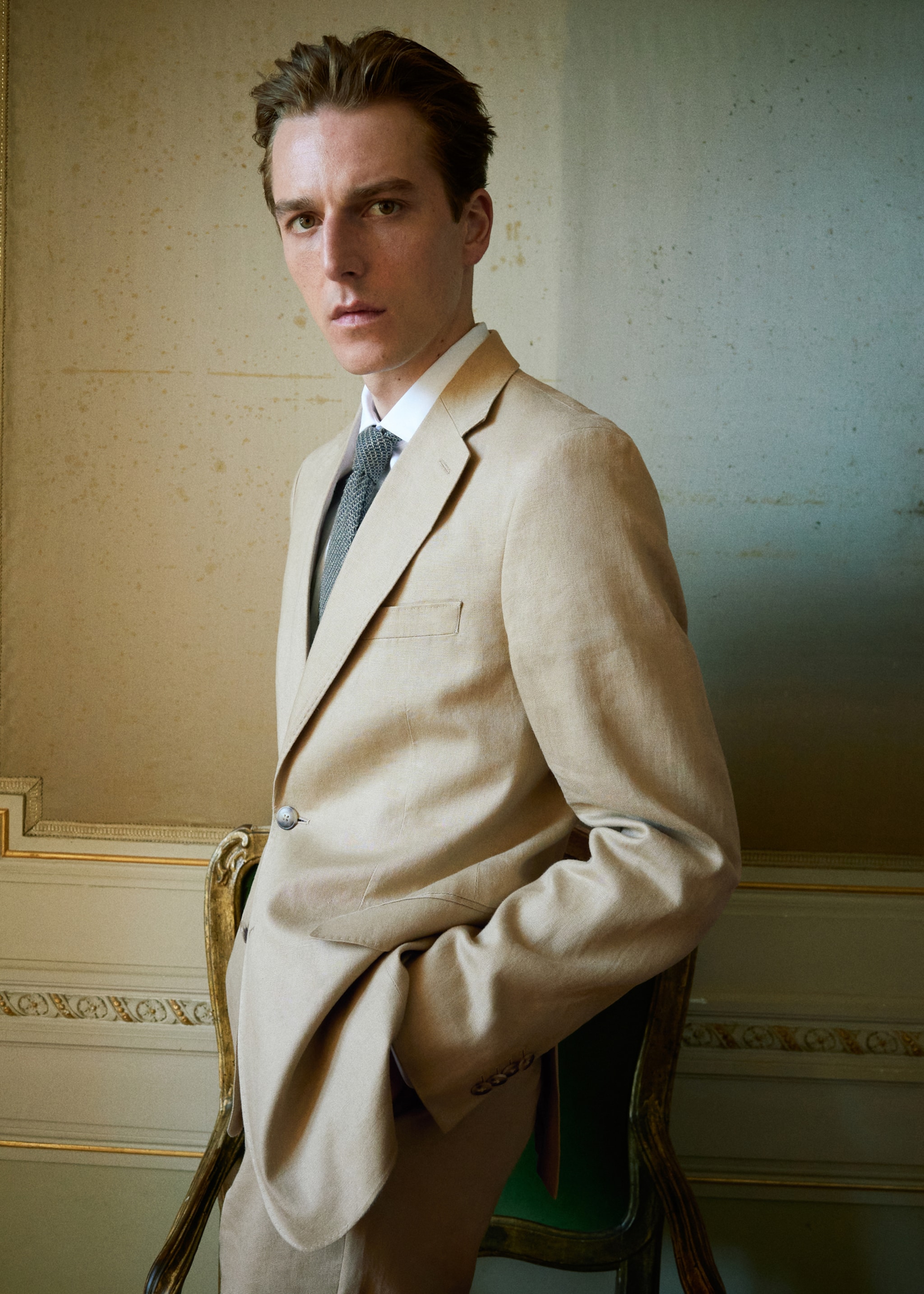 Amalfi 100% linen slim-fit suit blazer - Details of the article 4
